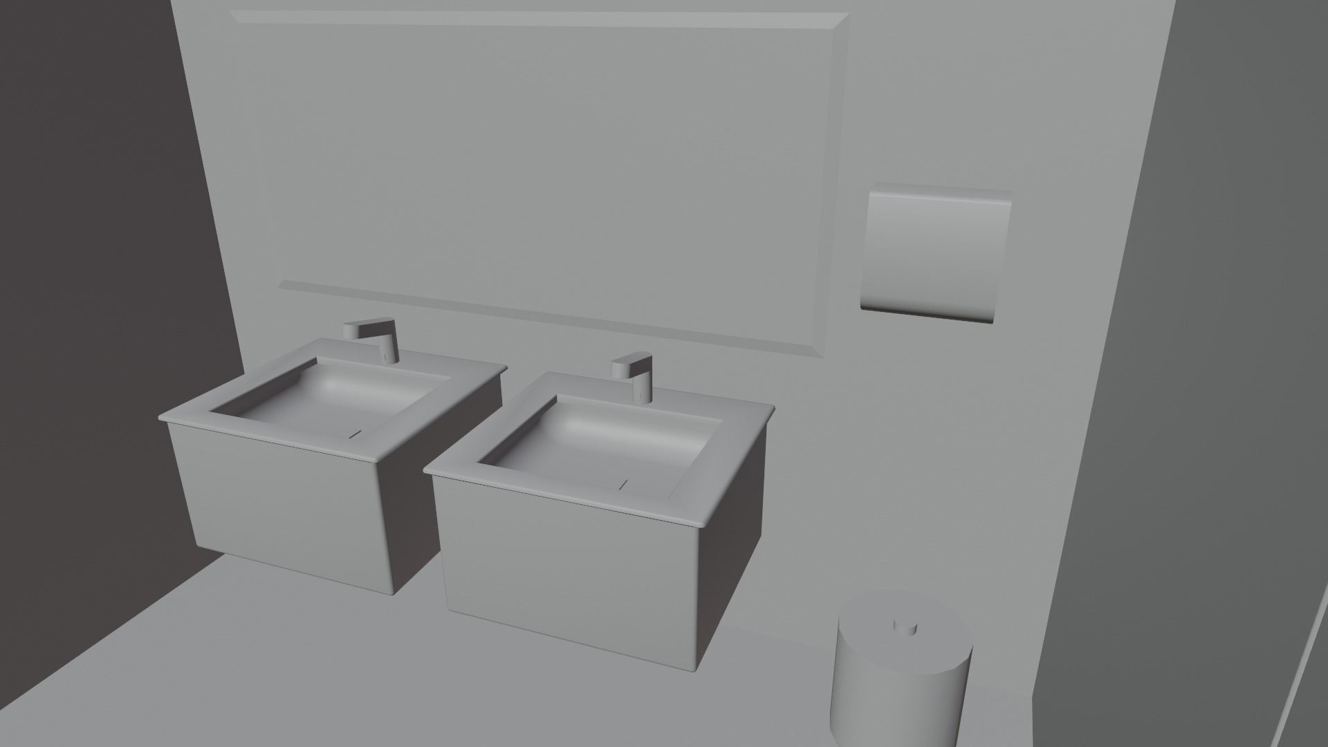 LOWPOLY AND PBR RESTROOM TOILLET 3D MODEL Low-poly 3D model_16