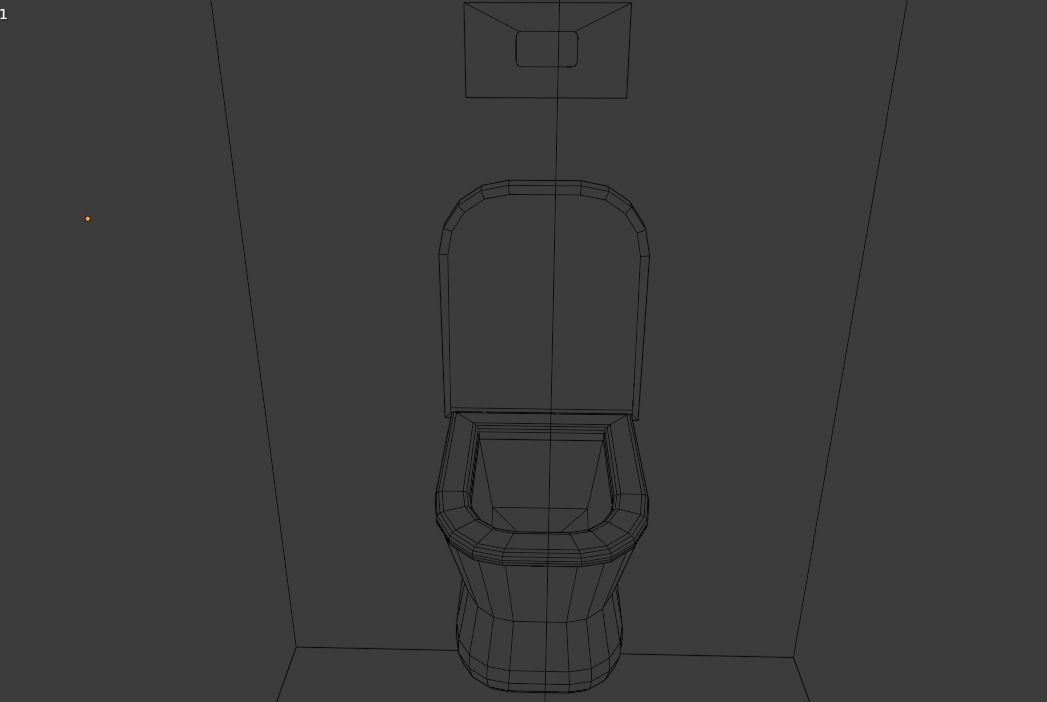 LOWPOLY AND PBR RESTROOM TOILLET 3D MODEL Low-poly 3D model_19