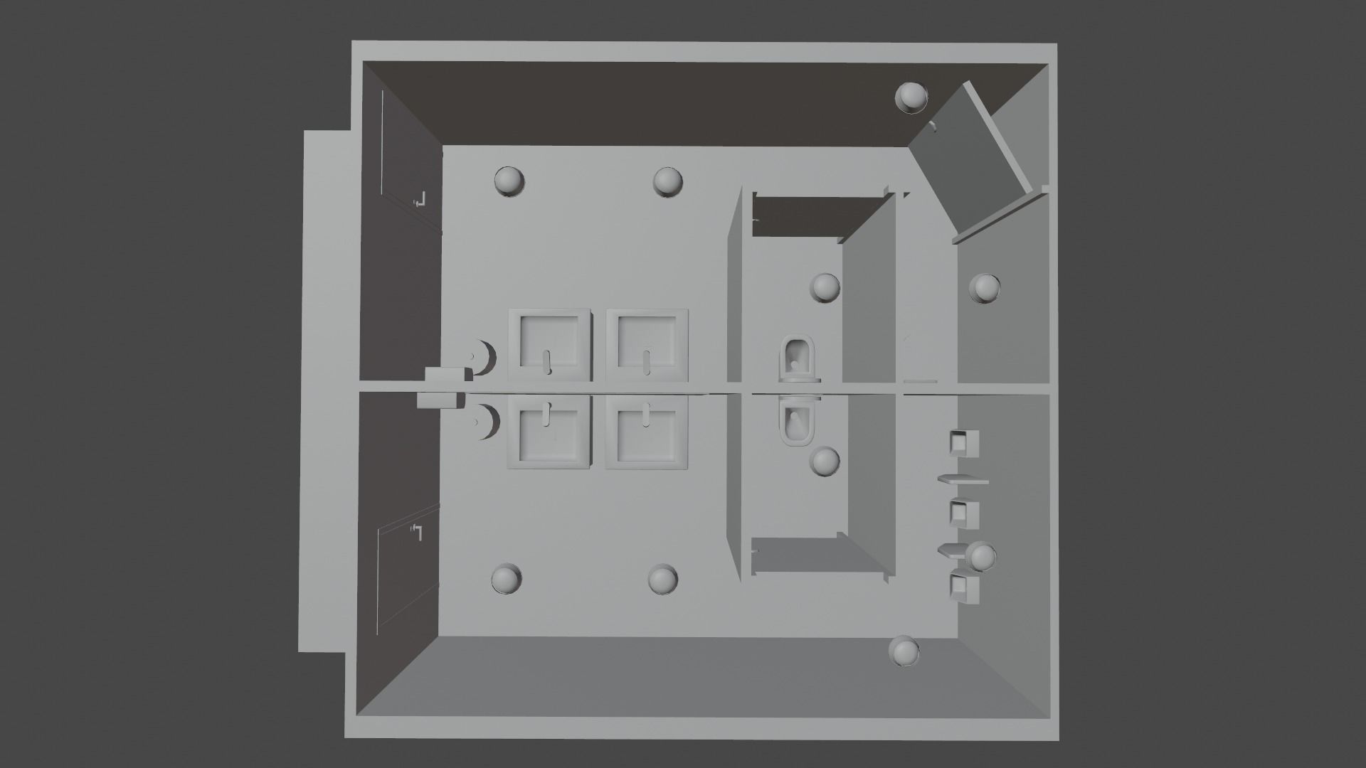 LOWPOLY AND PBR RESTROOM TOILLET 3D MODEL Low-poly 3D model_12