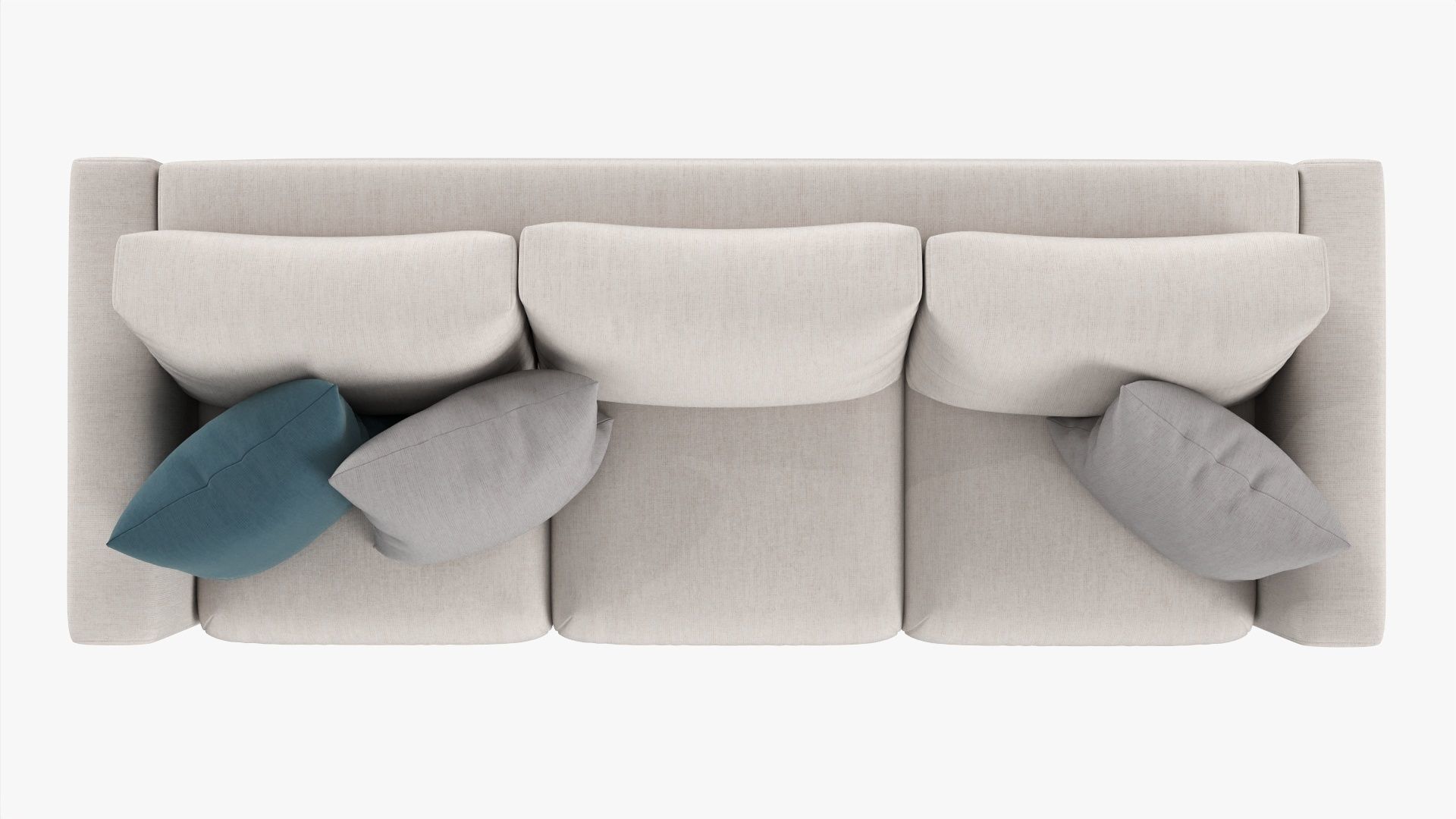 Modern sofa 3-seat with pillows 01 3D model_4