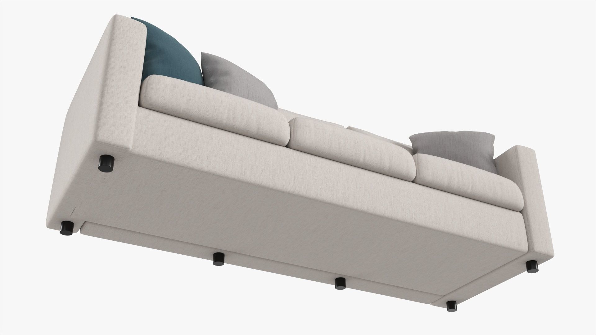 Modern sofa 3-seat with pillows 01 3D model_2