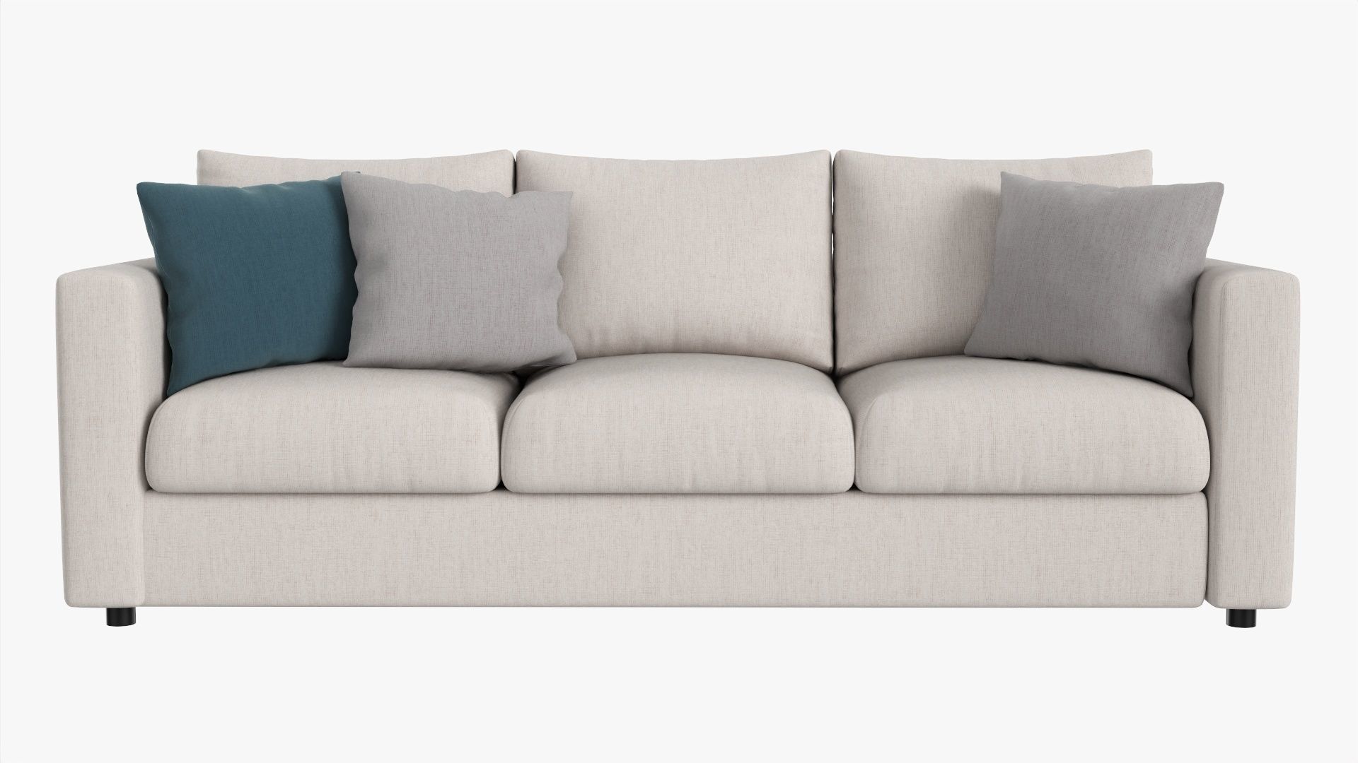 Modern sofa 3-seat with pillows 01 3D model_5