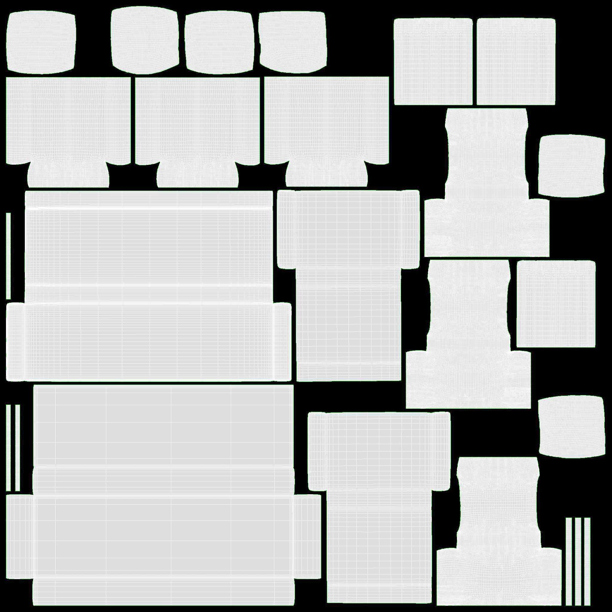 Modern sofa 3-seat with pillows 01 3D model_8
