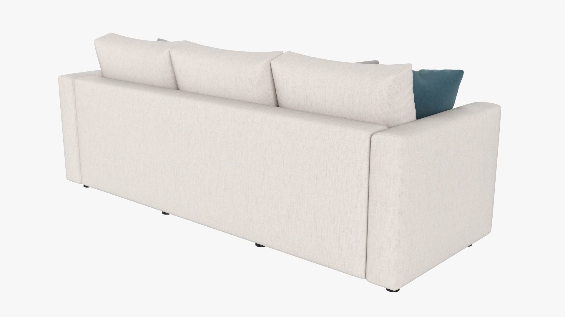 Modern sofa 3-seat with pillows 01 3D model_1