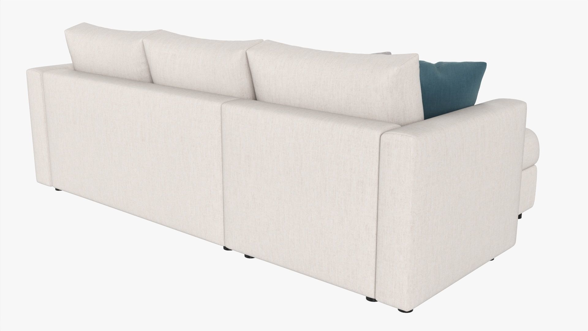 Modern sofa with chaise longue 3D model_1
