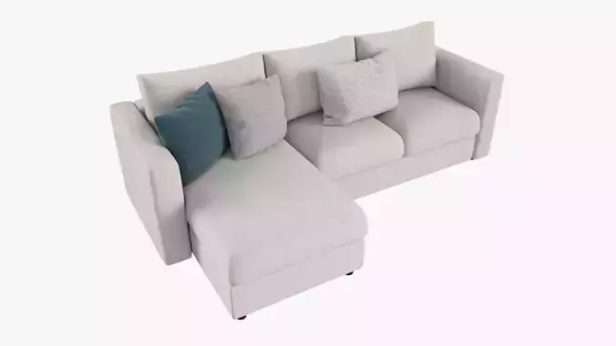 Modern sofa with chaise longue