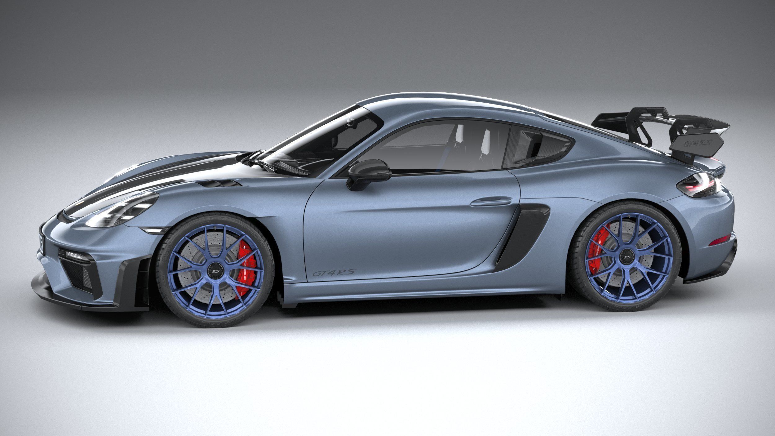 Porsche 718 Cayman GT4 RS 2022 lowpoly Low-poly 3D model_8