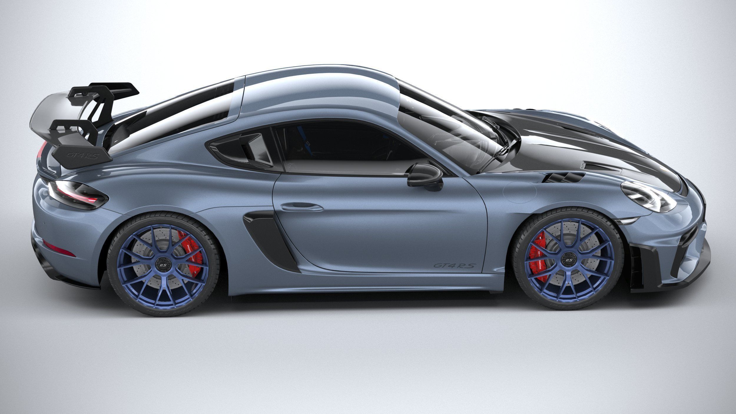 Porsche 718 Cayman GT4 RS 2022 lowpoly Low-poly 3D model_11