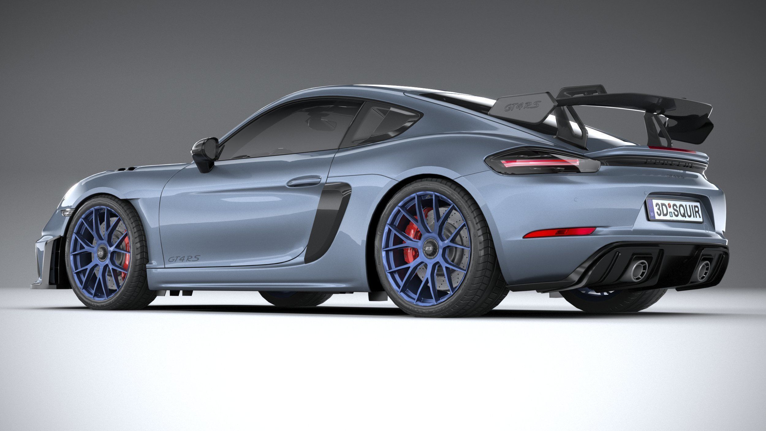 Porsche 718 Cayman GT4 RS 2022 lowpoly Low-poly 3D model_5