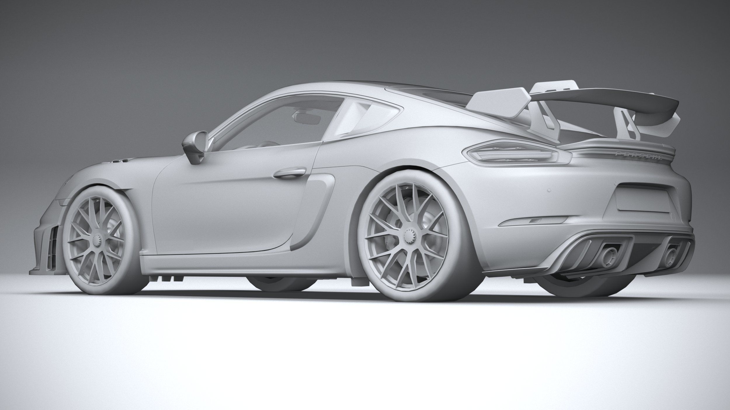 Porsche 718 Cayman GT4 RS 2022 lowpoly Low-poly 3D model_21