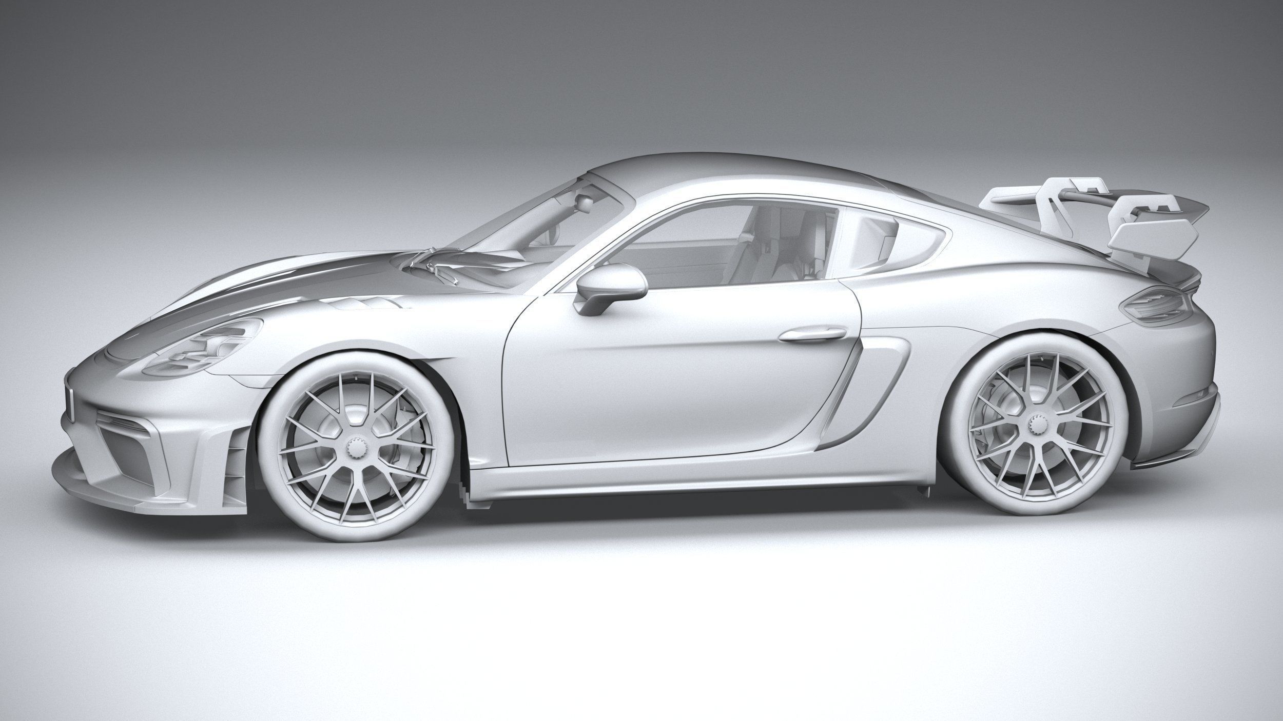 Porsche 718 Cayman GT4 RS 2022 lowpoly Low-poly 3D model_22