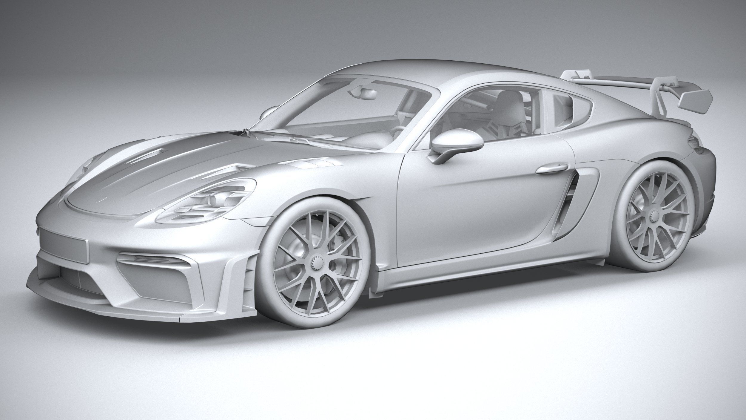 Porsche 718 Cayman GT4 RS 2022 lowpoly Low-poly 3D model_19
