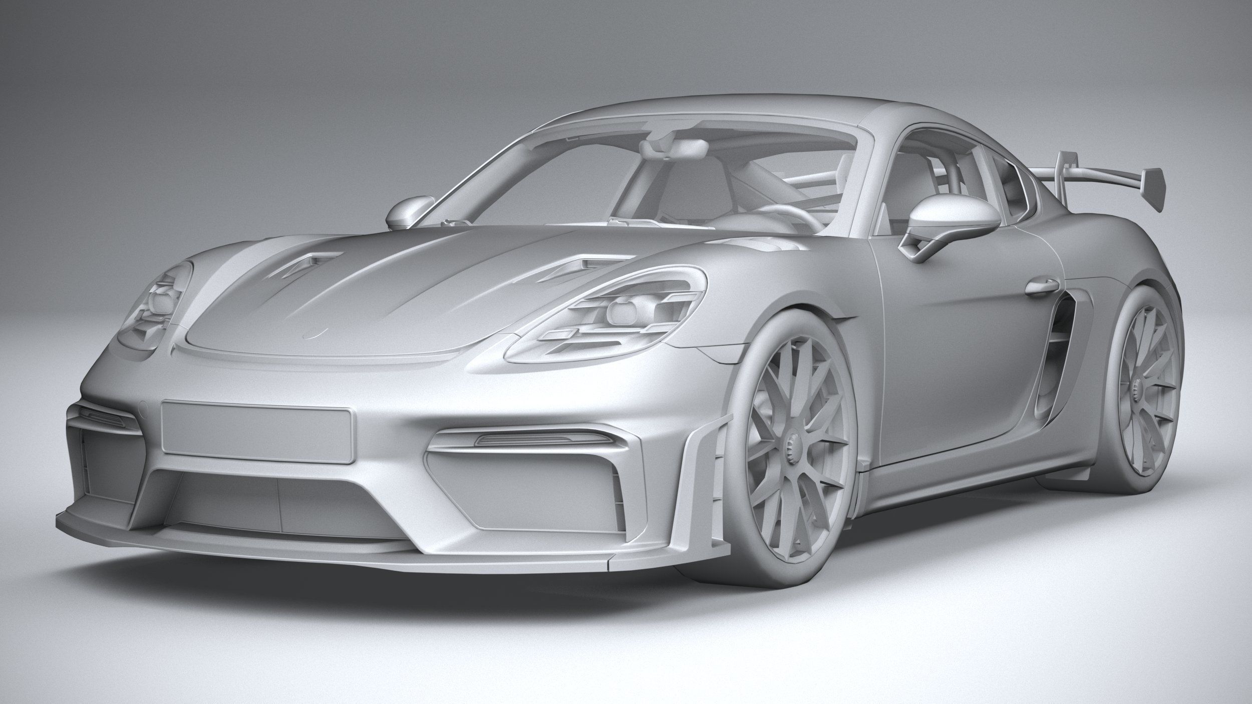 Porsche 718 Cayman GT4 RS 2022 lowpoly Low-poly 3D model_20