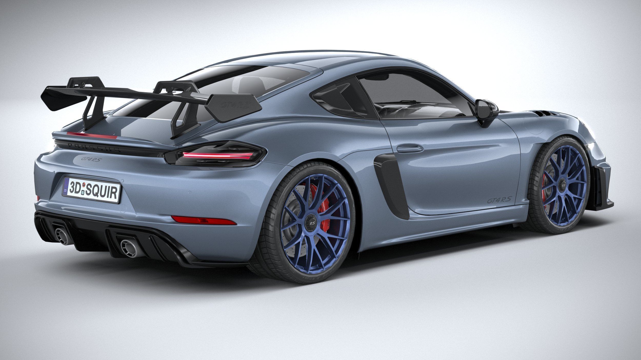 Porsche 718 Cayman GT4 RS 2022 lowpoly Low-poly 3D model_17