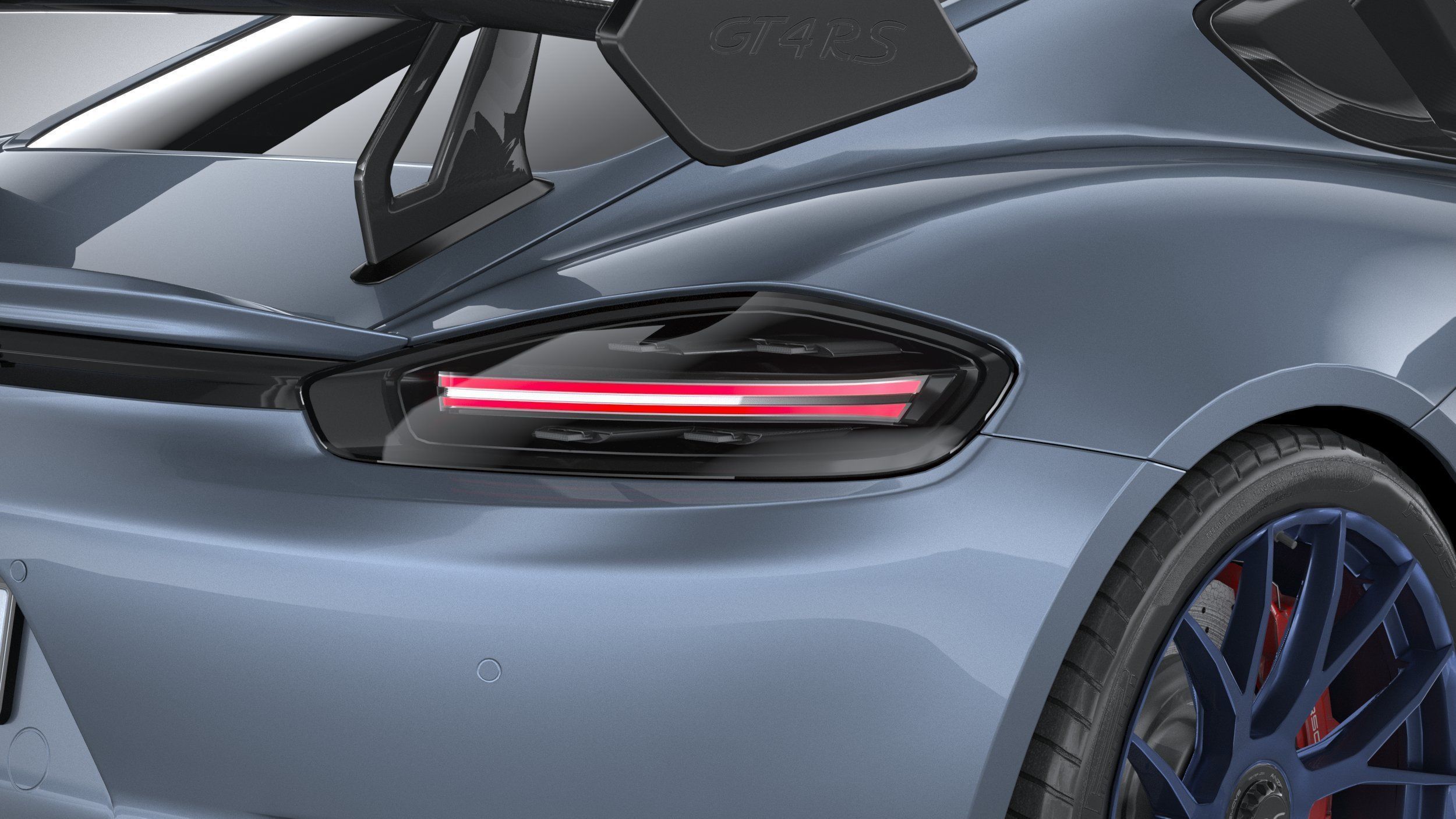 Porsche 718 Cayman GT4 RS 2022 lowpoly Low-poly 3D model_18