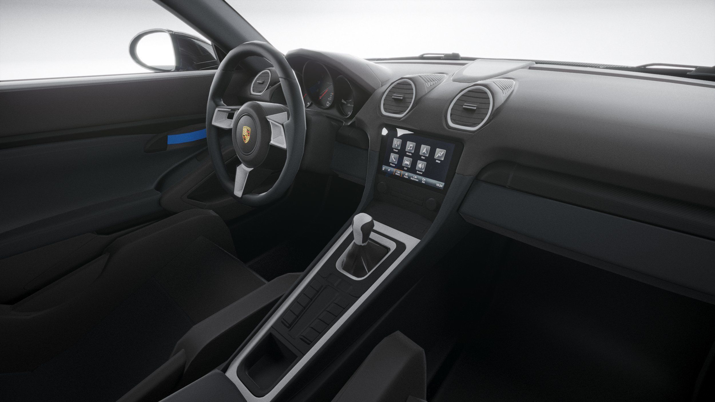 Porsche 718 Cayman GT4 RS 2022 lowpoly Low-poly 3D model_26