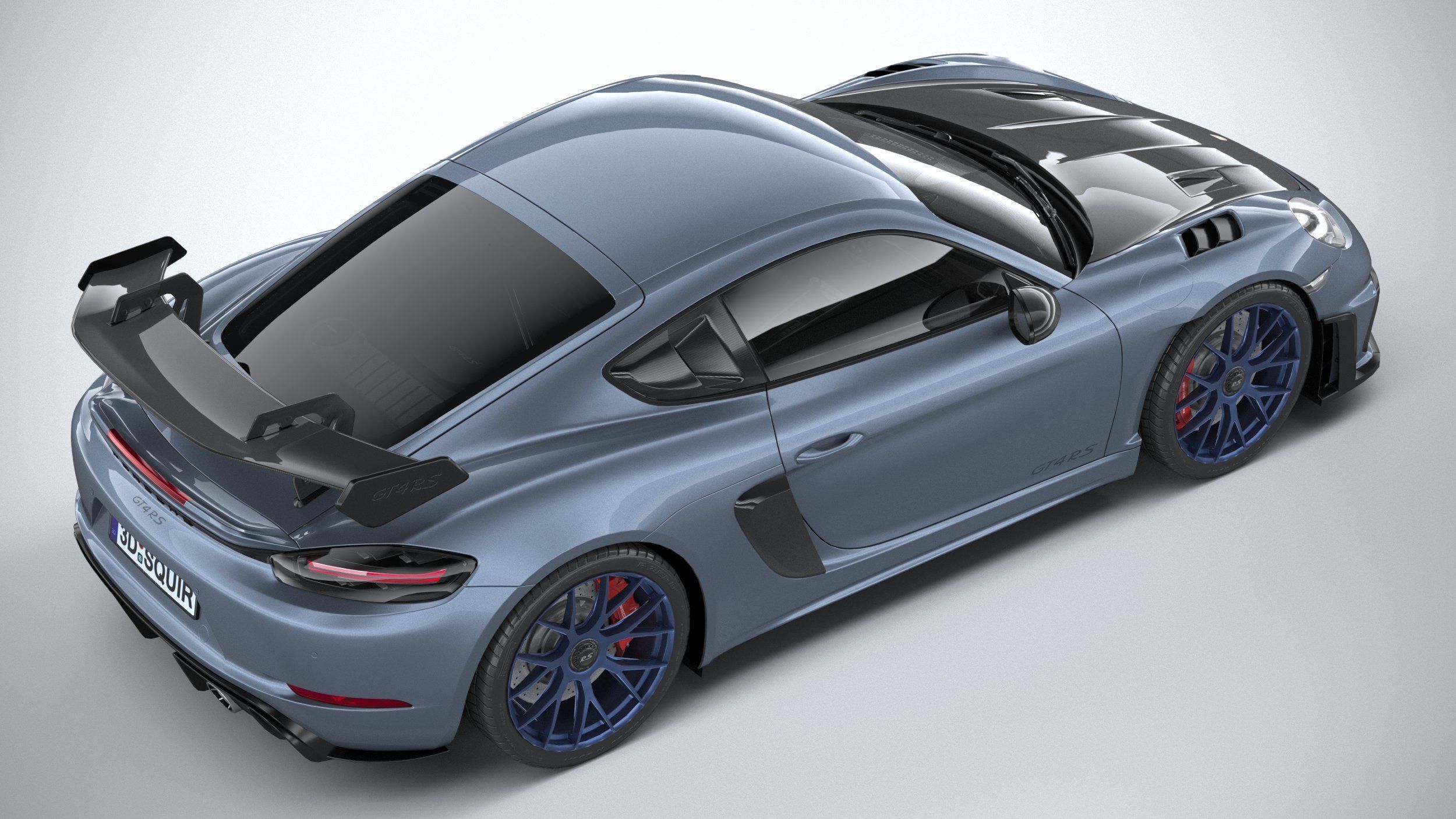 Porsche 718 Cayman GT4 RS 2022 lowpoly Low-poly 3D model_10