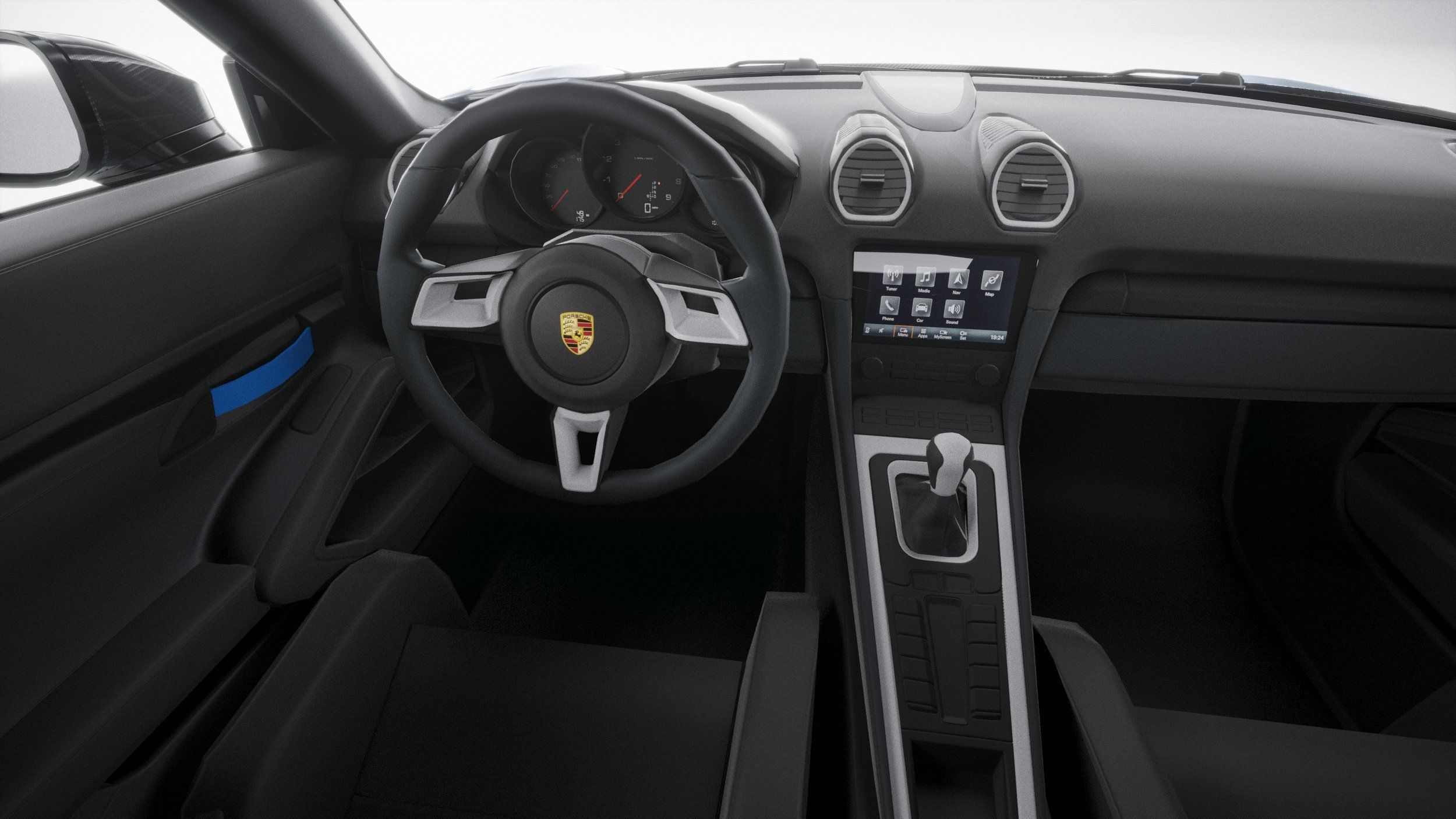 Porsche 718 Cayman GT4 RS 2022 lowpoly Low-poly 3D model_27