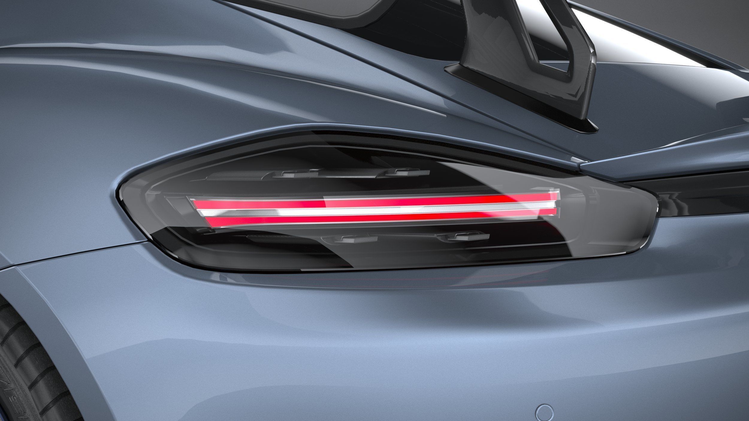 Porsche 718 Cayman GT4 RS 2022 lowpoly Low-poly 3D model_15