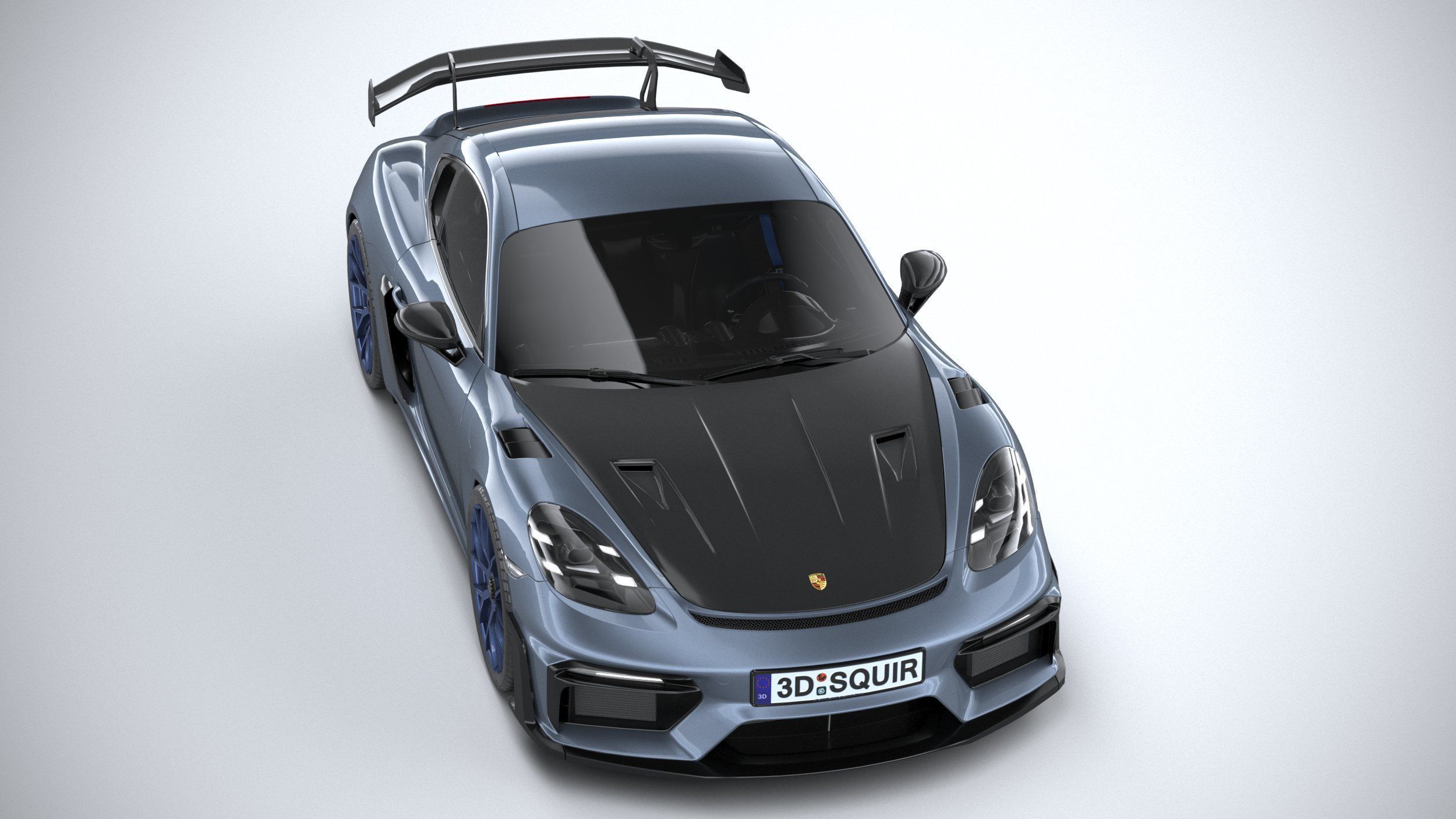 Porsche 718 Cayman GT4 RS 2022 lowpoly Low-poly 3D model_12