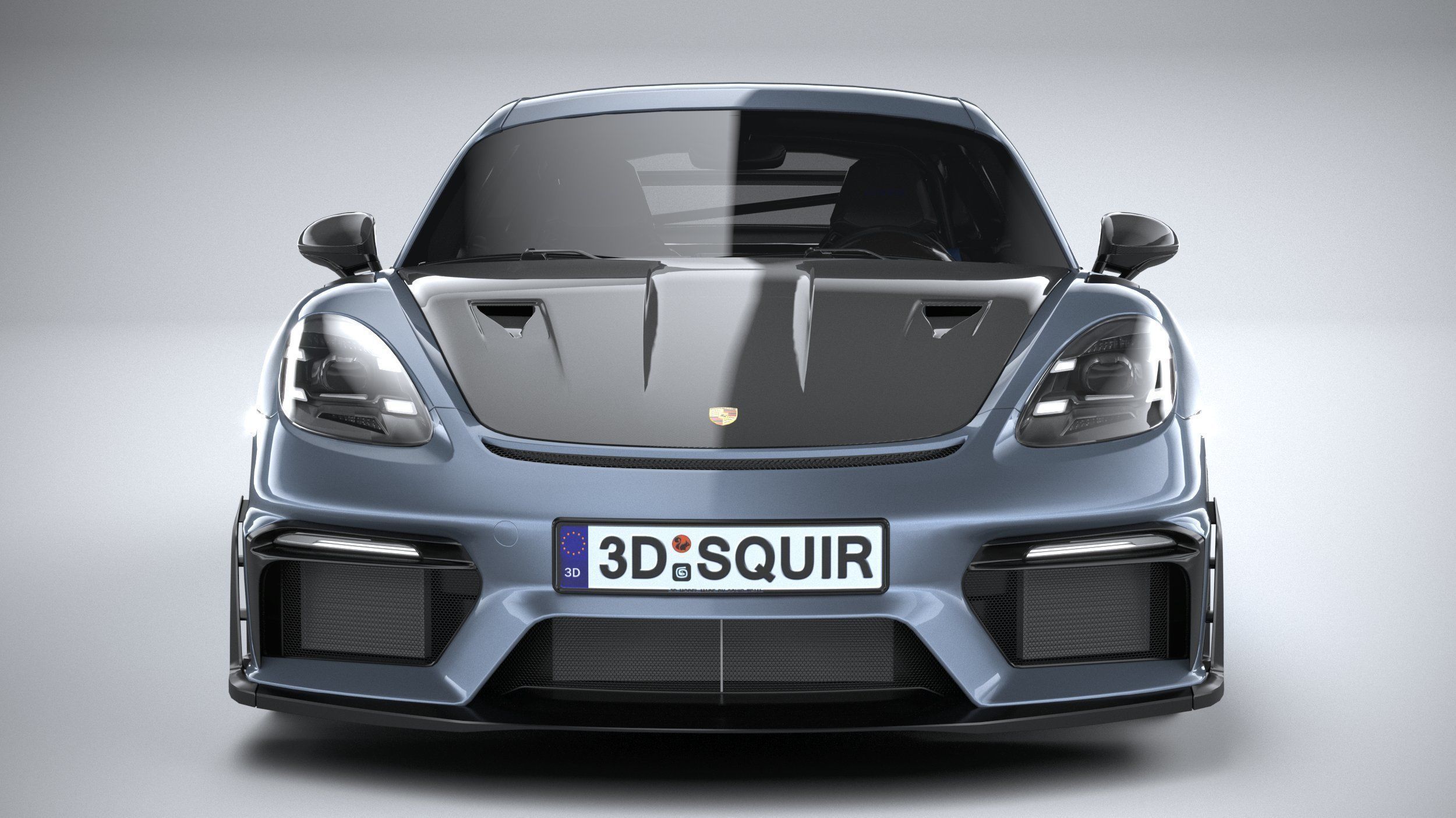 Porsche 718 Cayman GT4 RS 2022 lowpoly Low-poly 3D model_13