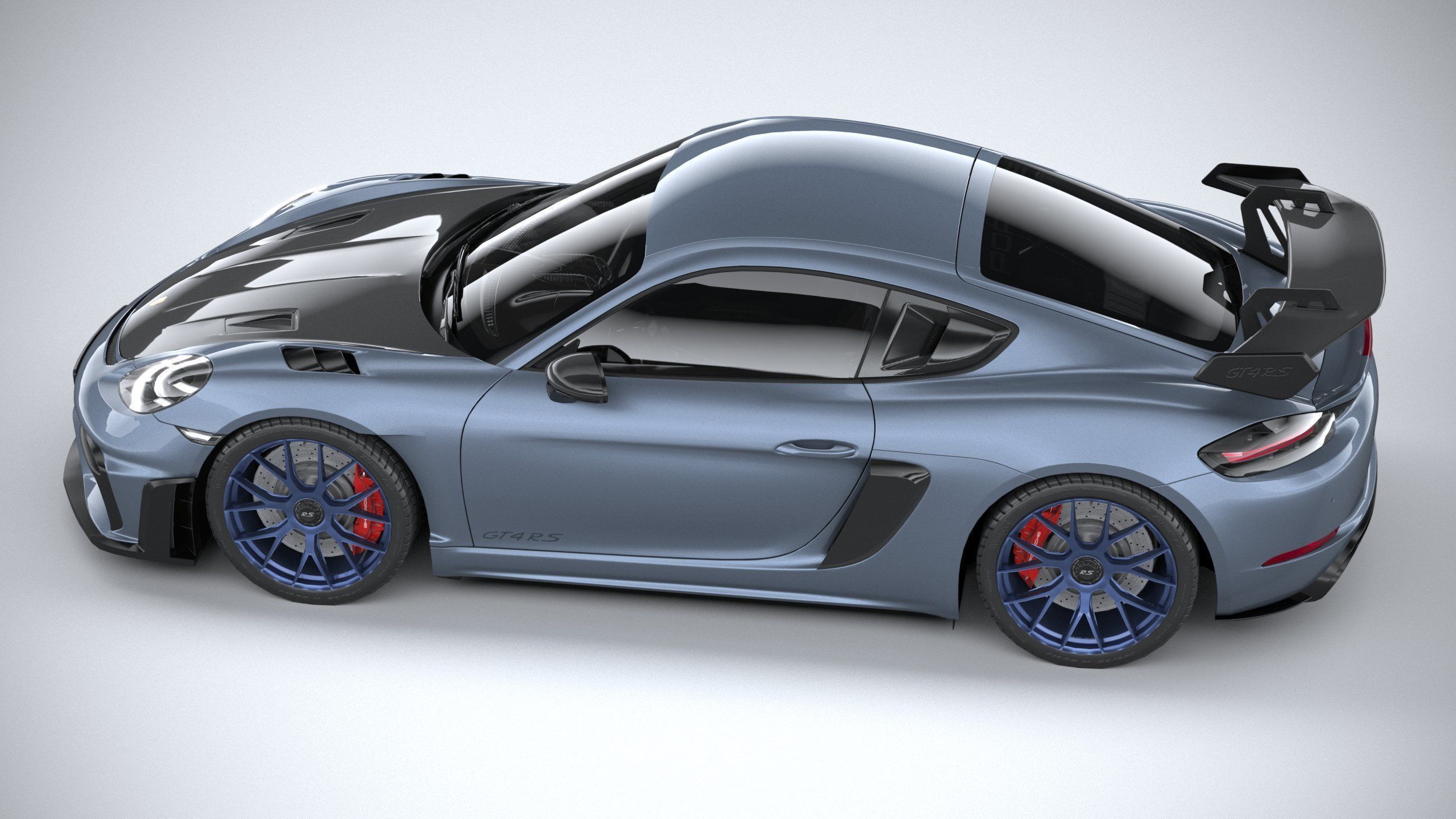 Porsche 718 Cayman GT4 RS 2022 lowpoly Low-poly 3D model_9