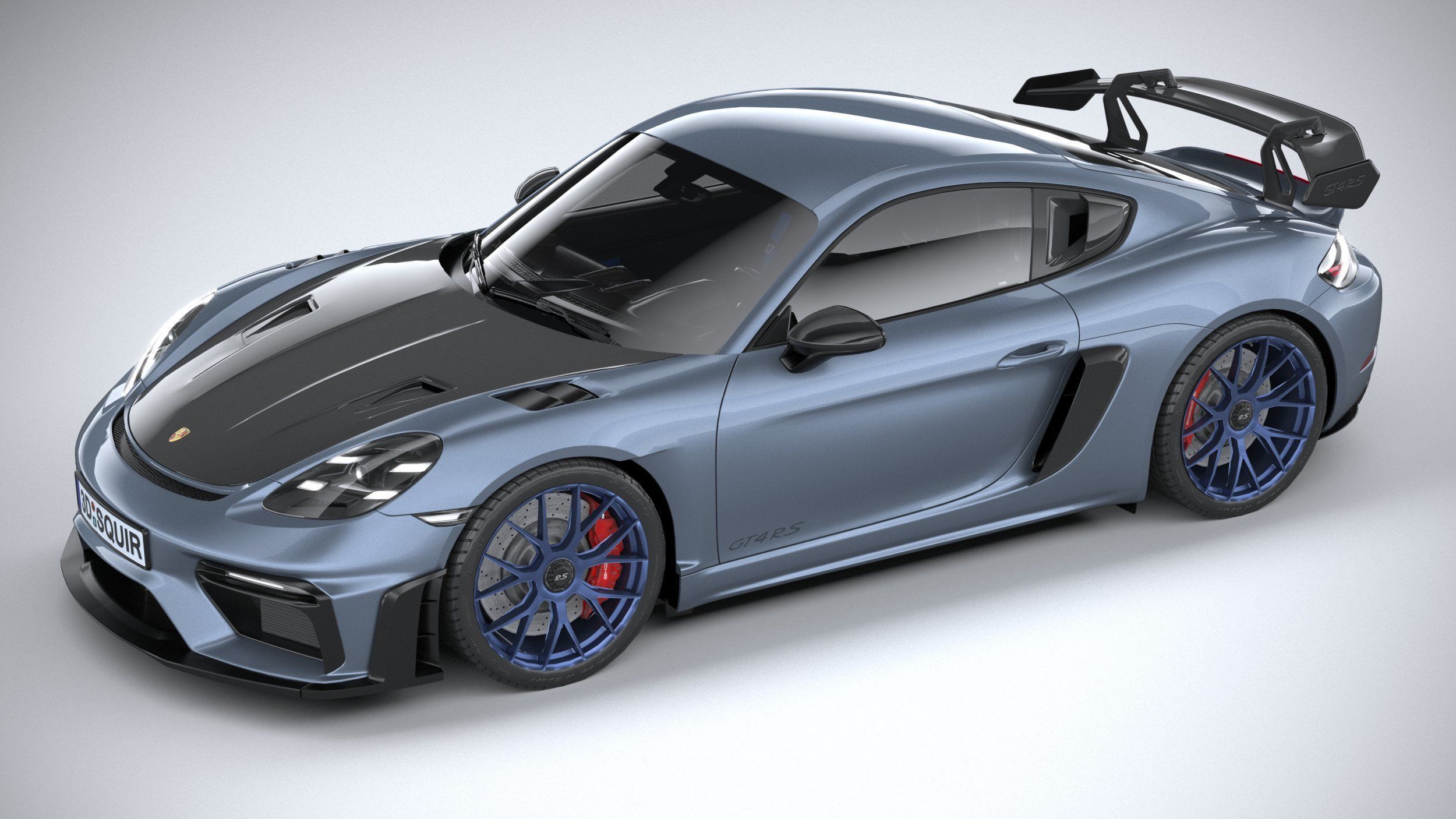 Porsche 718 Cayman GT4 RS 2022 lowpoly Low-poly 3D model_7