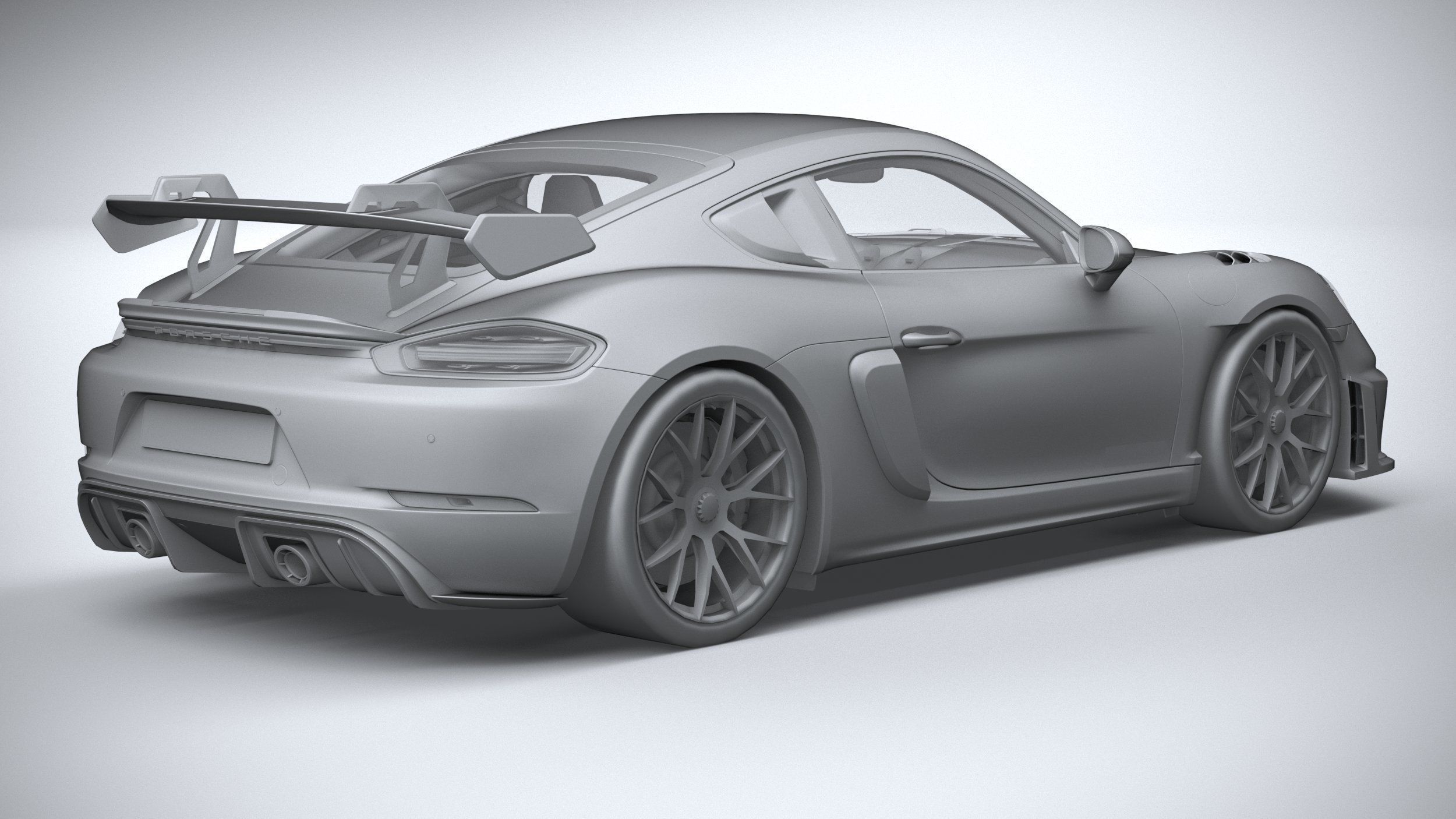 Porsche 718 Cayman GT4 RS 2022 lowpoly Low-poly 3D model_25
