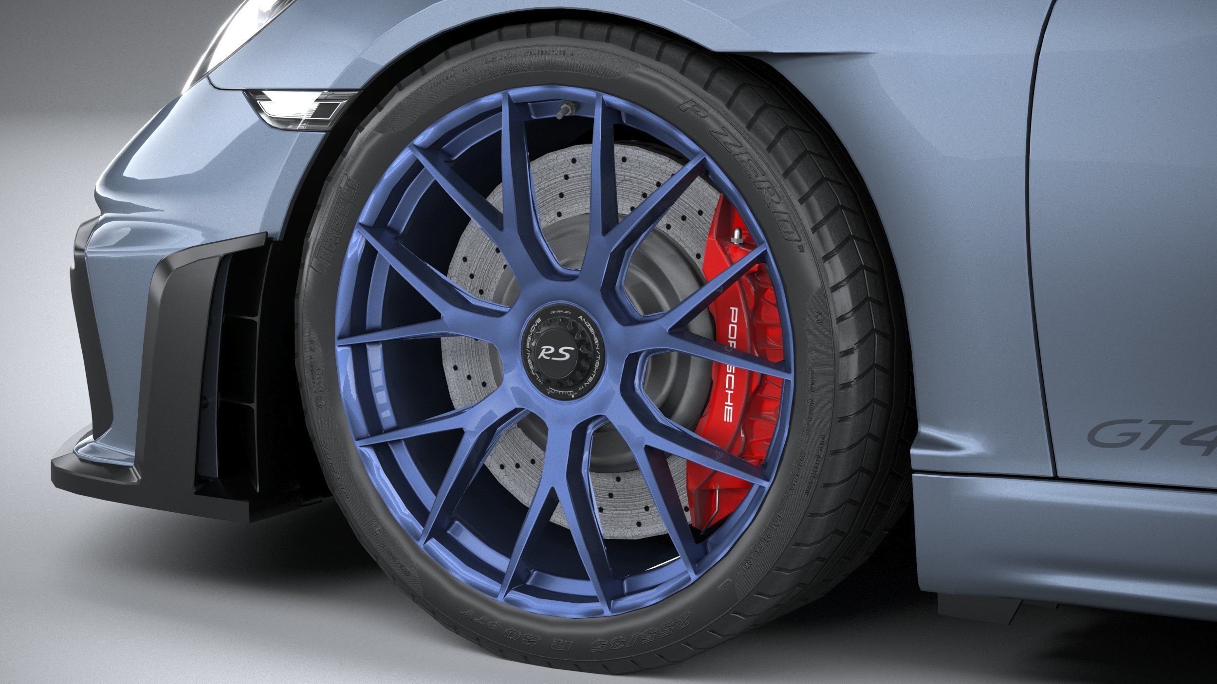 Porsche 718 Cayman GT4 RS 2022 lowpoly Low-poly 3D model_16