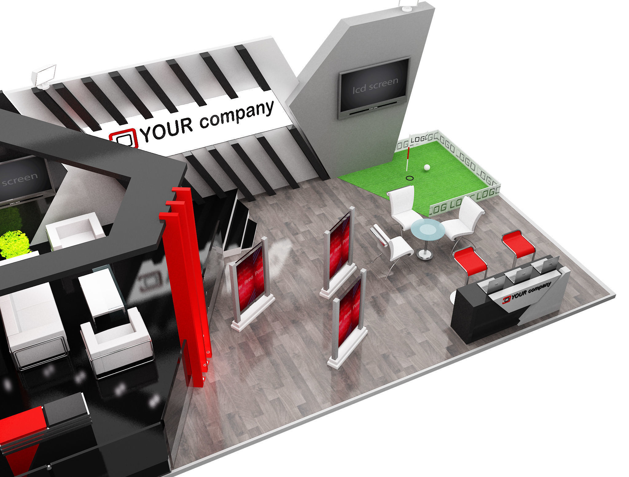 Booth Exhibition Stand a579i 3D model_12