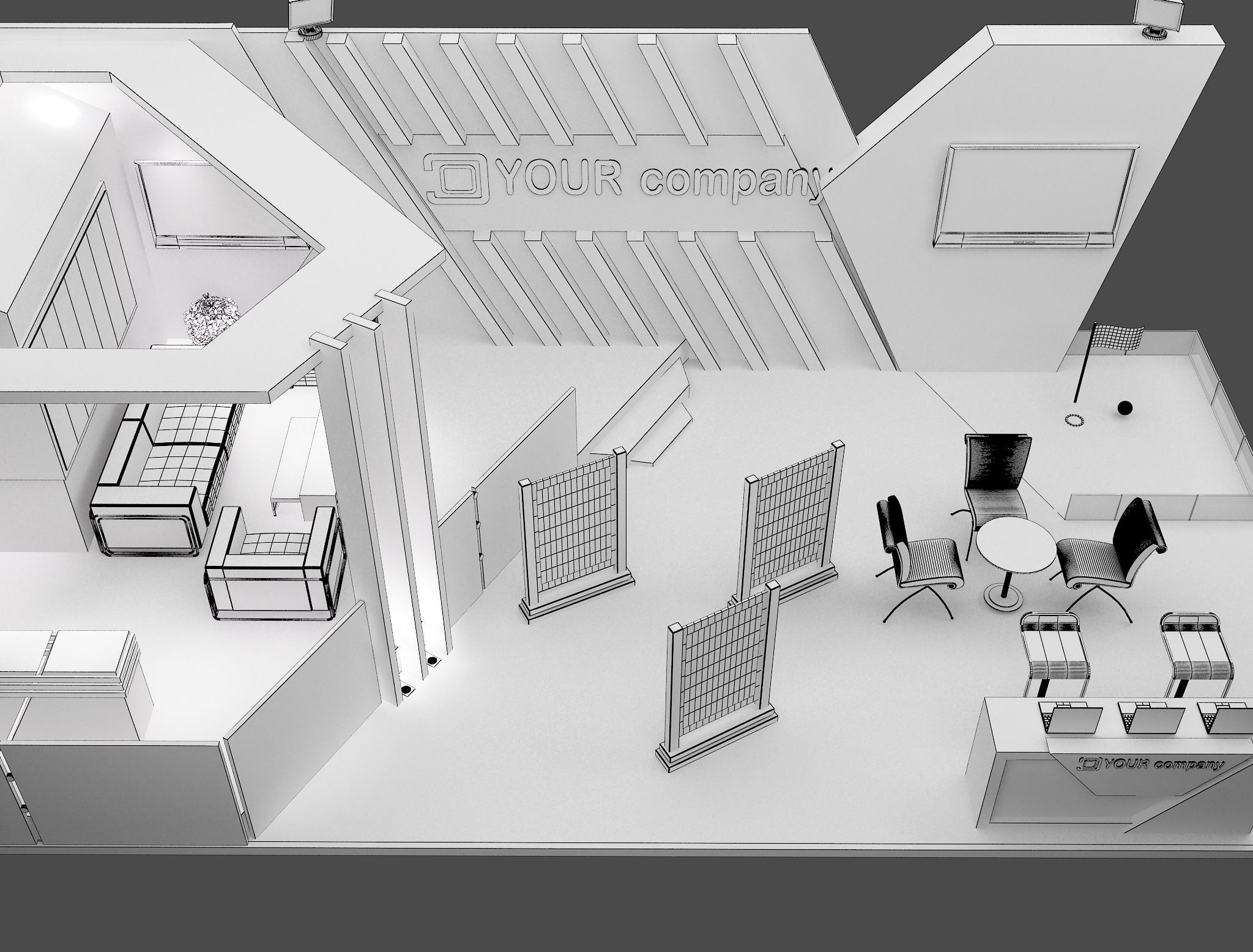 Booth Exhibition Stand a579i 3D model_9