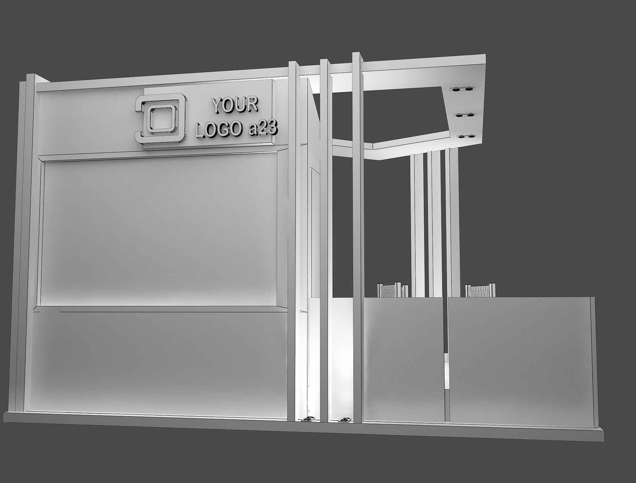 Booth Exhibition Stand a579i 3D model_11