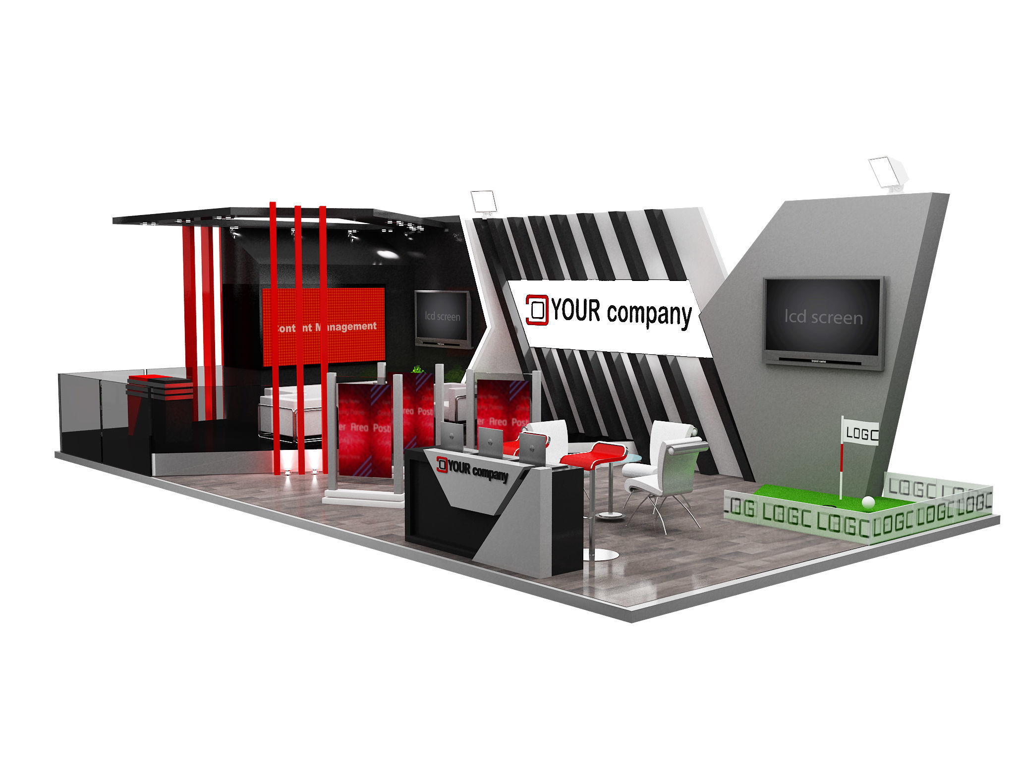 Booth Exhibition Stand a579i 3D model_4