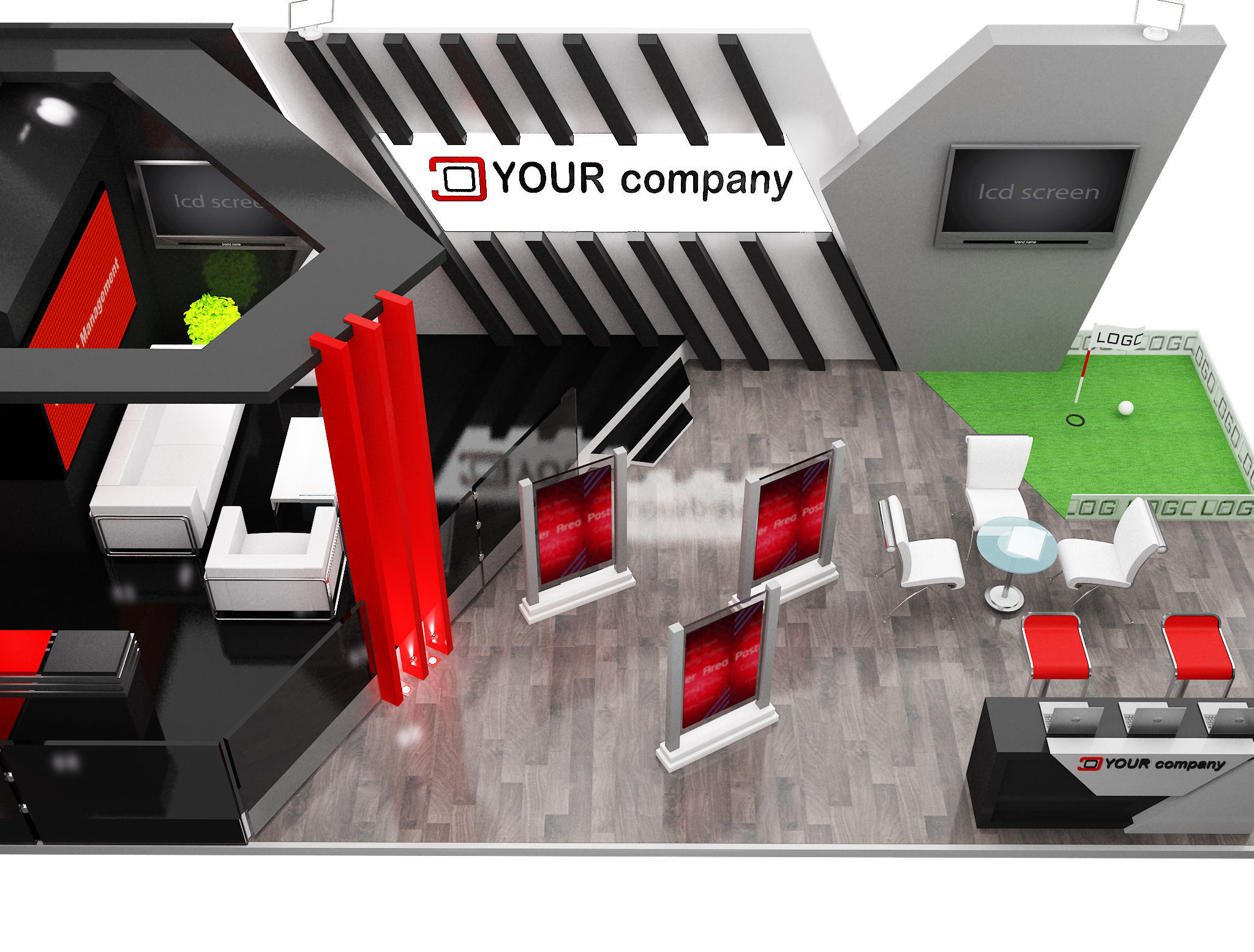 Booth Exhibition Stand a579i 3D model_8