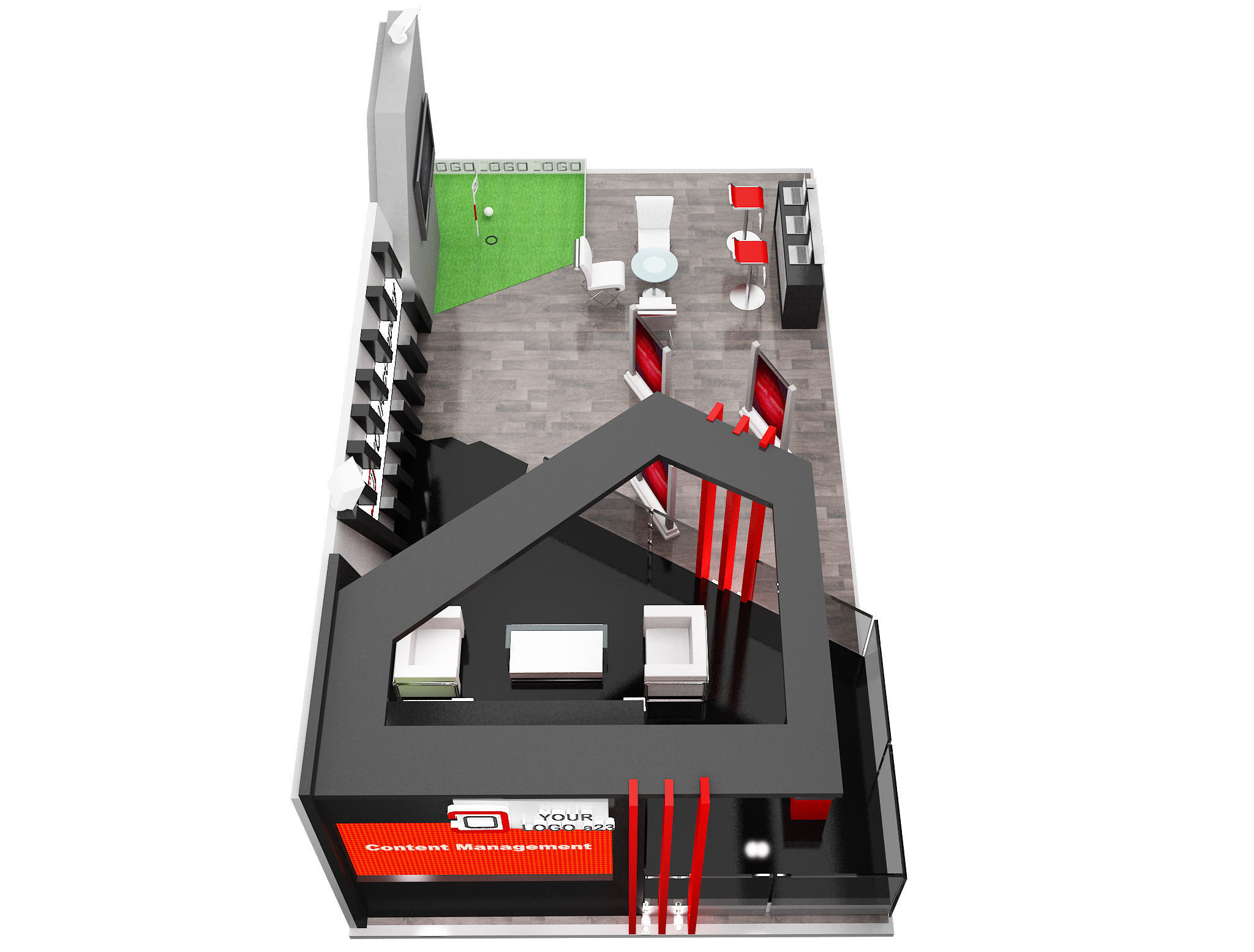 Booth Exhibition Stand a579i 3D model_2