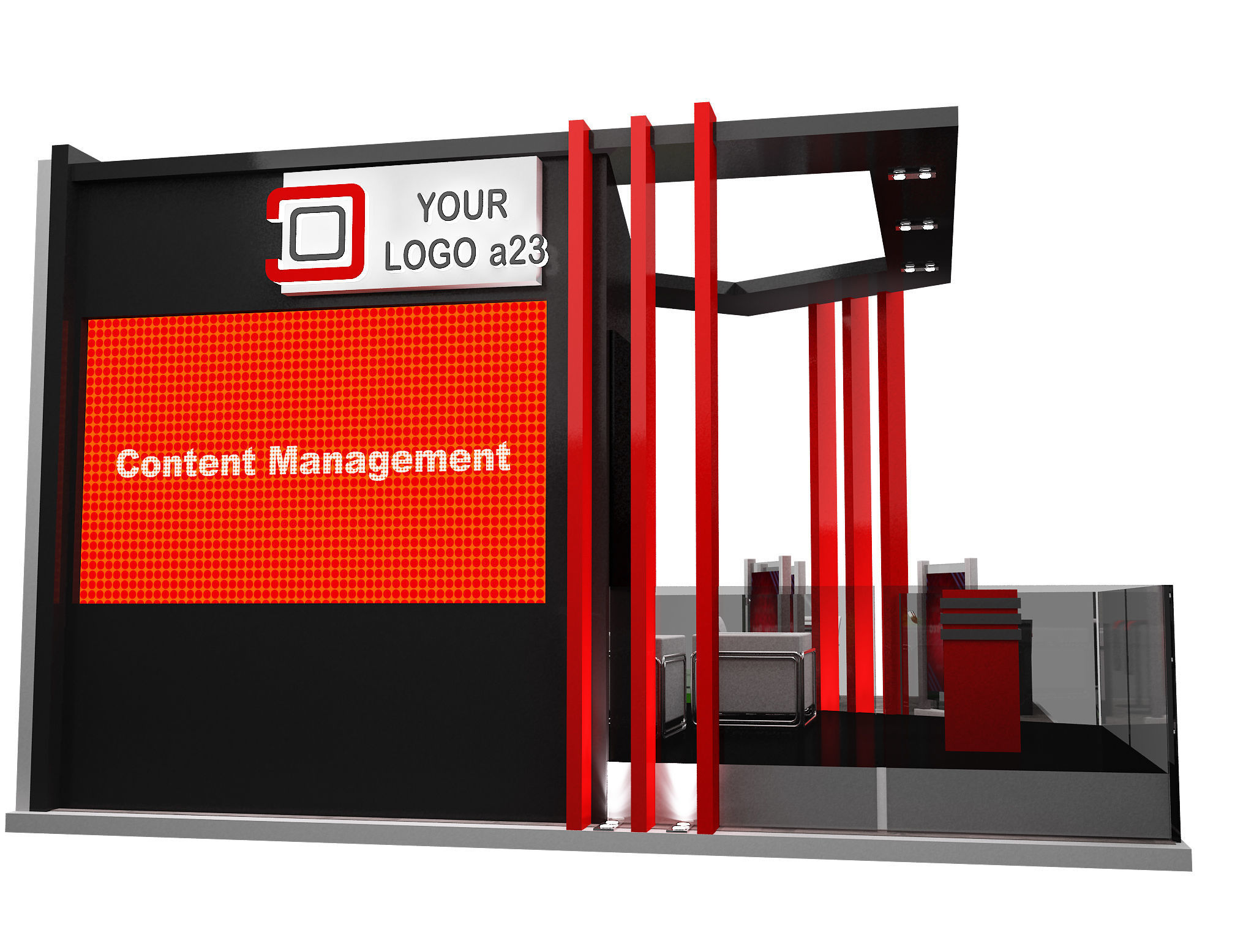 Booth Exhibition Stand a579i 3D model_10