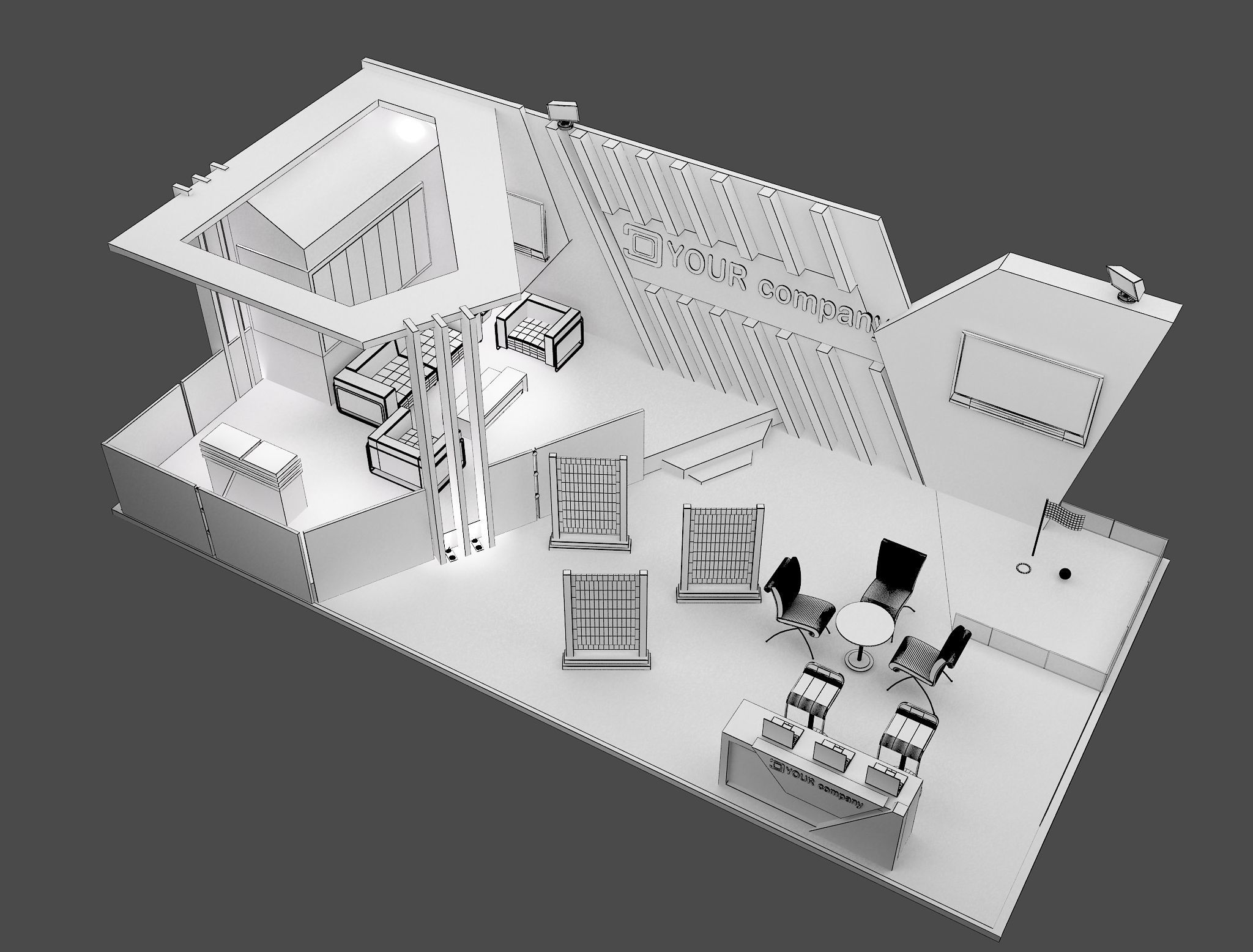 Booth Exhibition Stand a579i 3D model_1