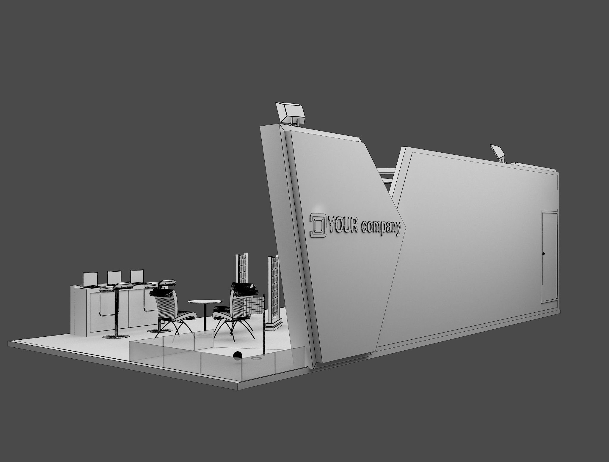 Booth Exhibition Stand a579i 3D model_19