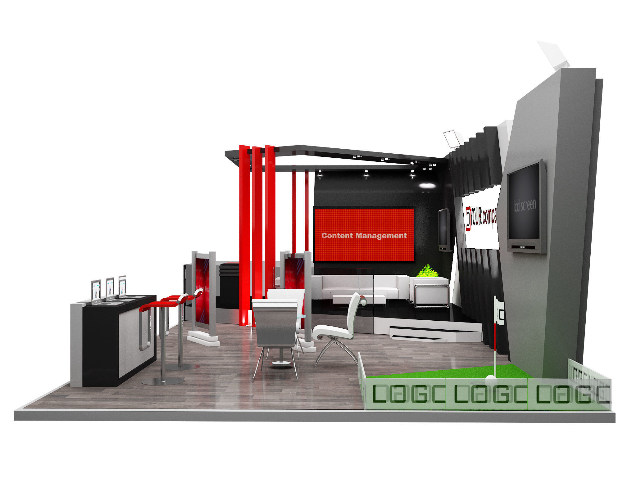 Booth Exhibition Stand a579i 3D model_16