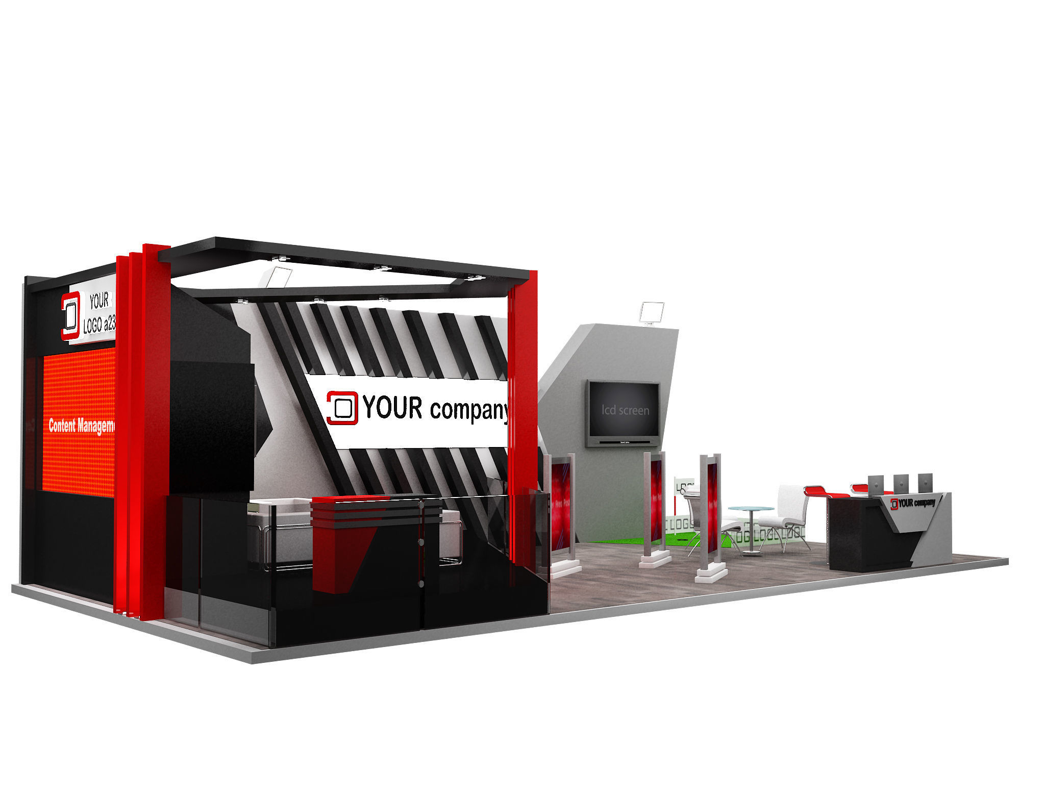 Booth Exhibition Stand a579i 3D model_6