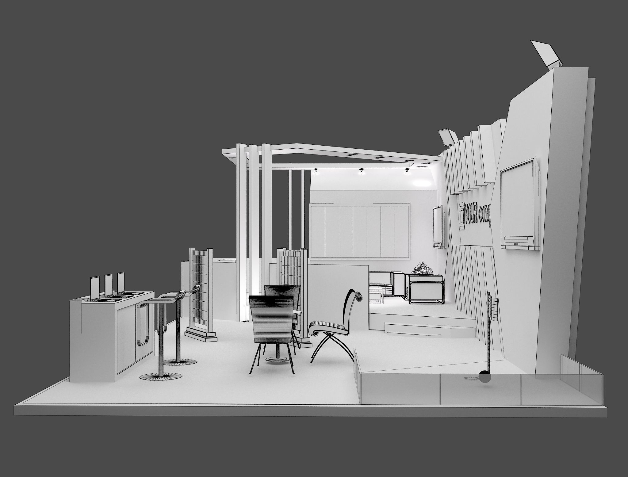 Booth Exhibition Stand a579i 3D model_17