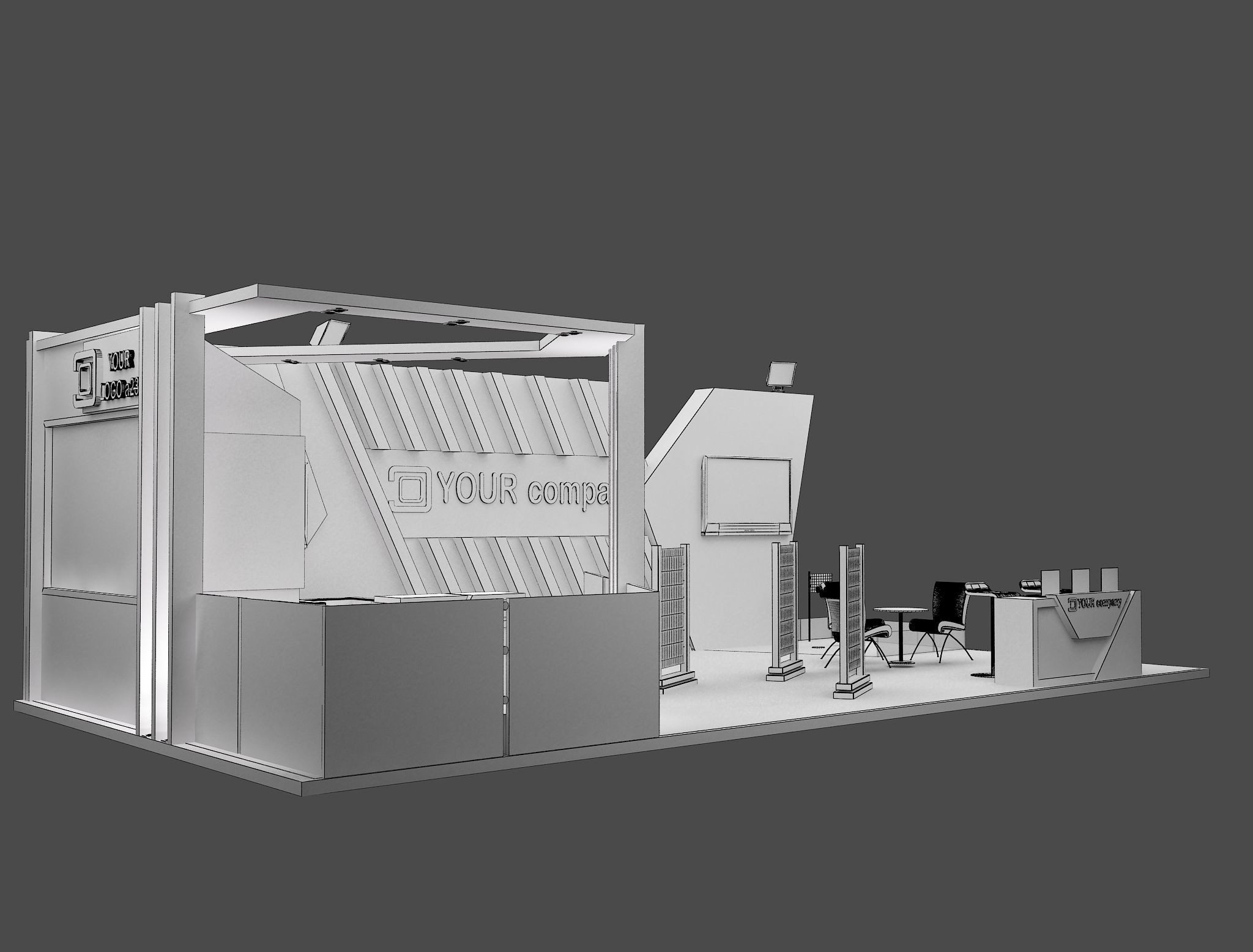 Booth Exhibition Stand a579i 3D model_7