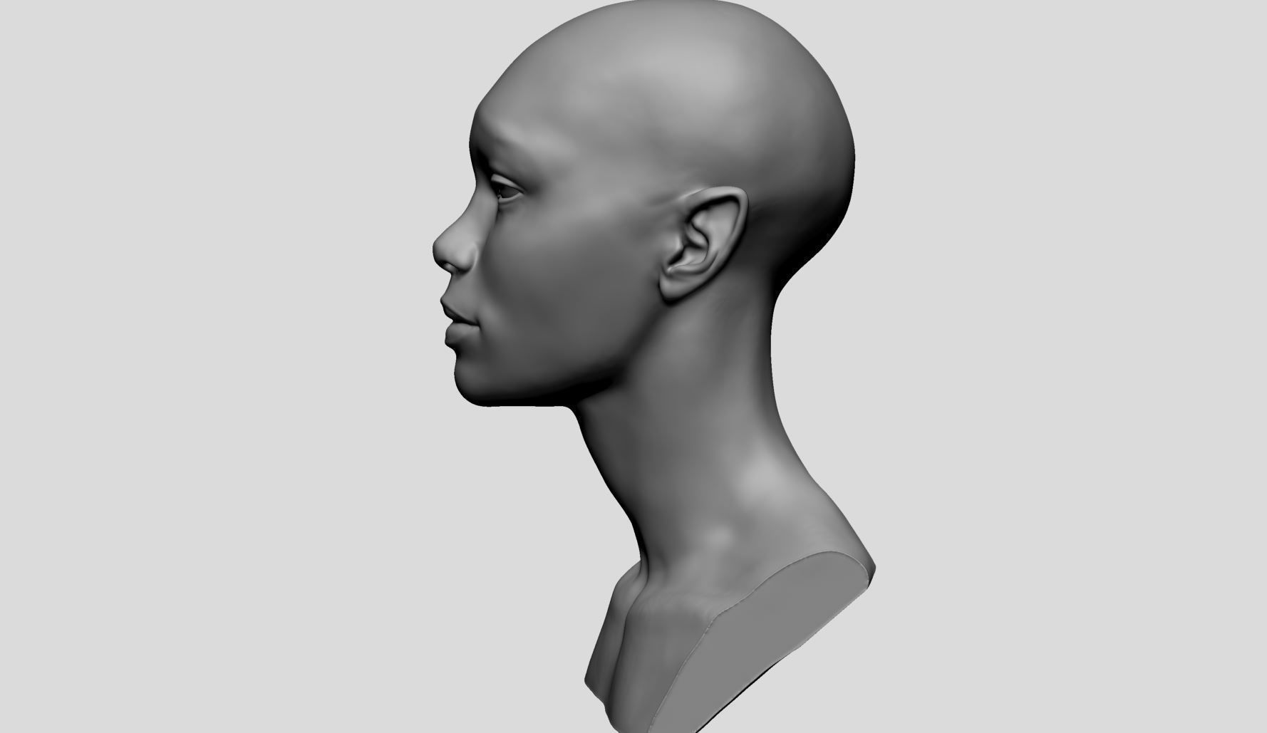 Fantasy Female Head v14 3D model_6