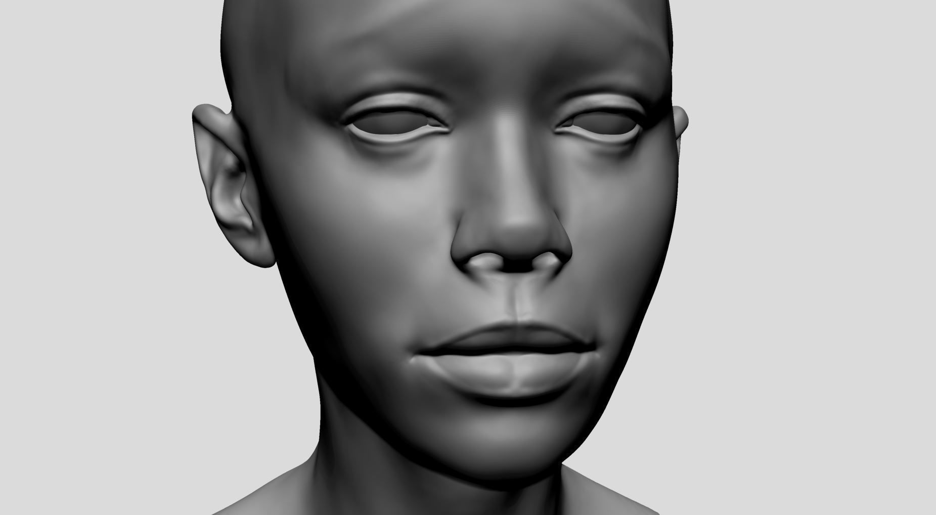 Fantasy Female Head v14 3D model_8