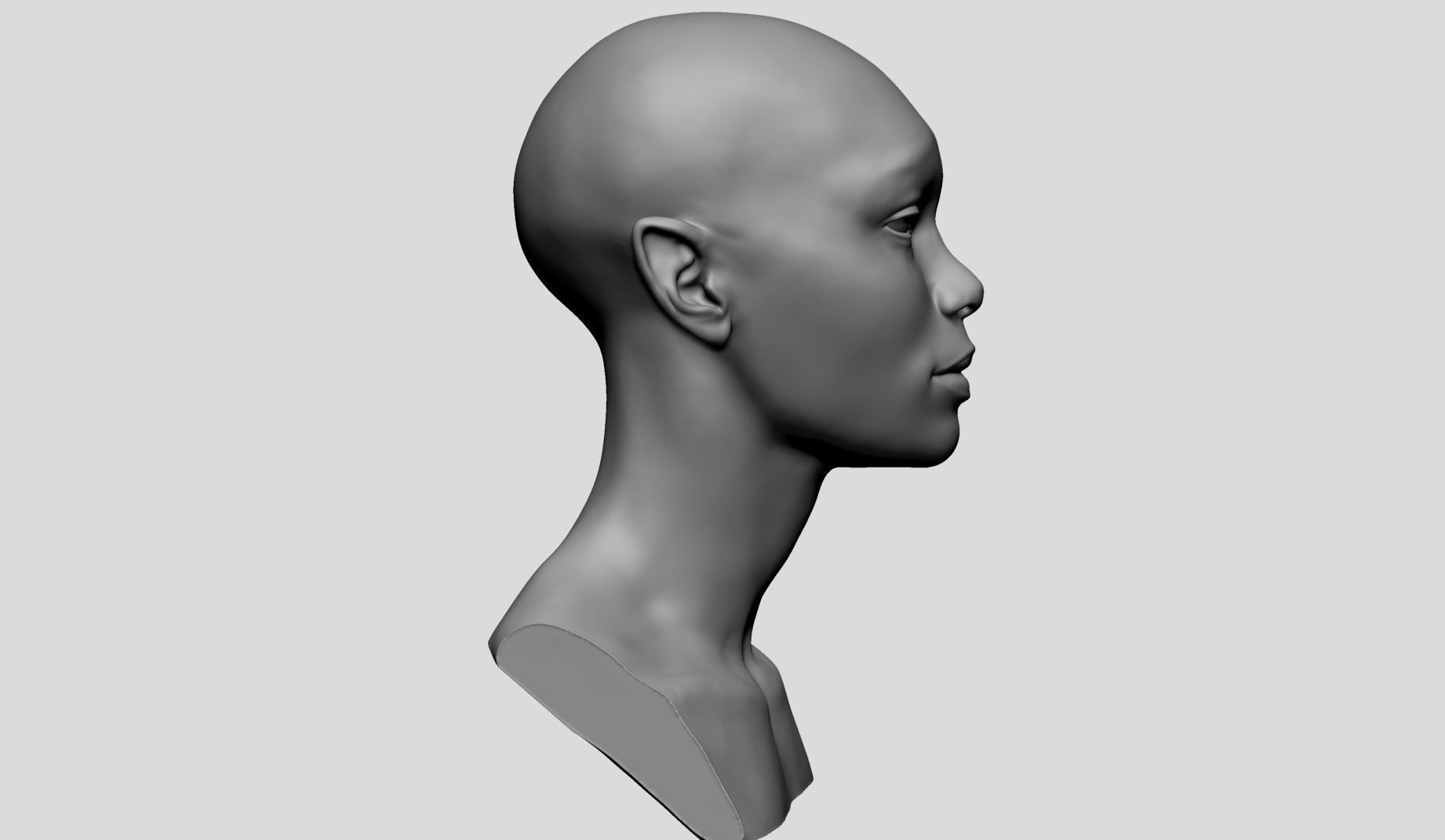 Fantasy Female Head v14 3D model_2
