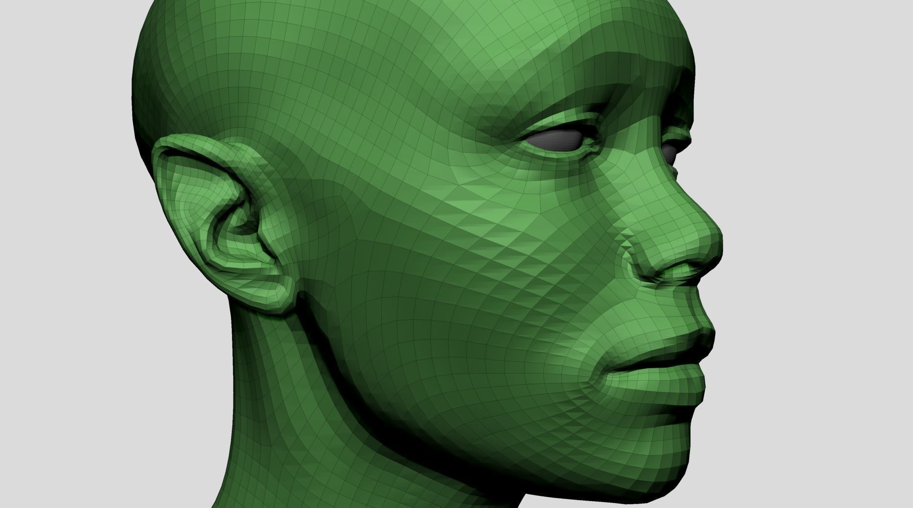Fantasy Female Head v14 3D model_11