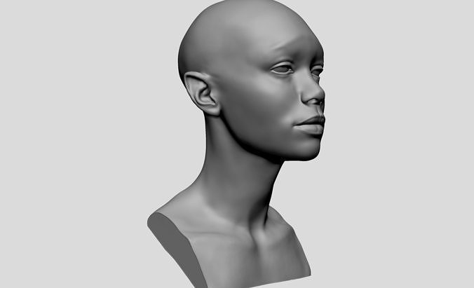 Fantasy Female Head v14 3D model