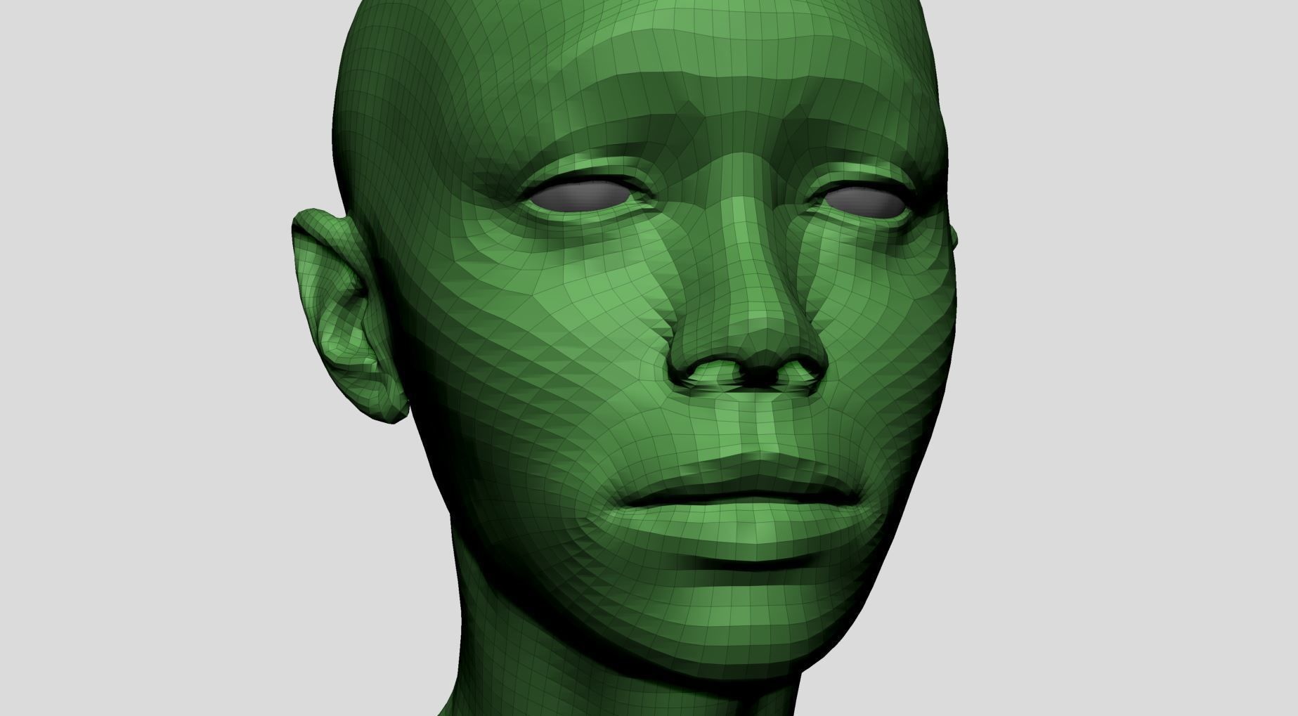 Fantasy Female Head v14 3D model_10