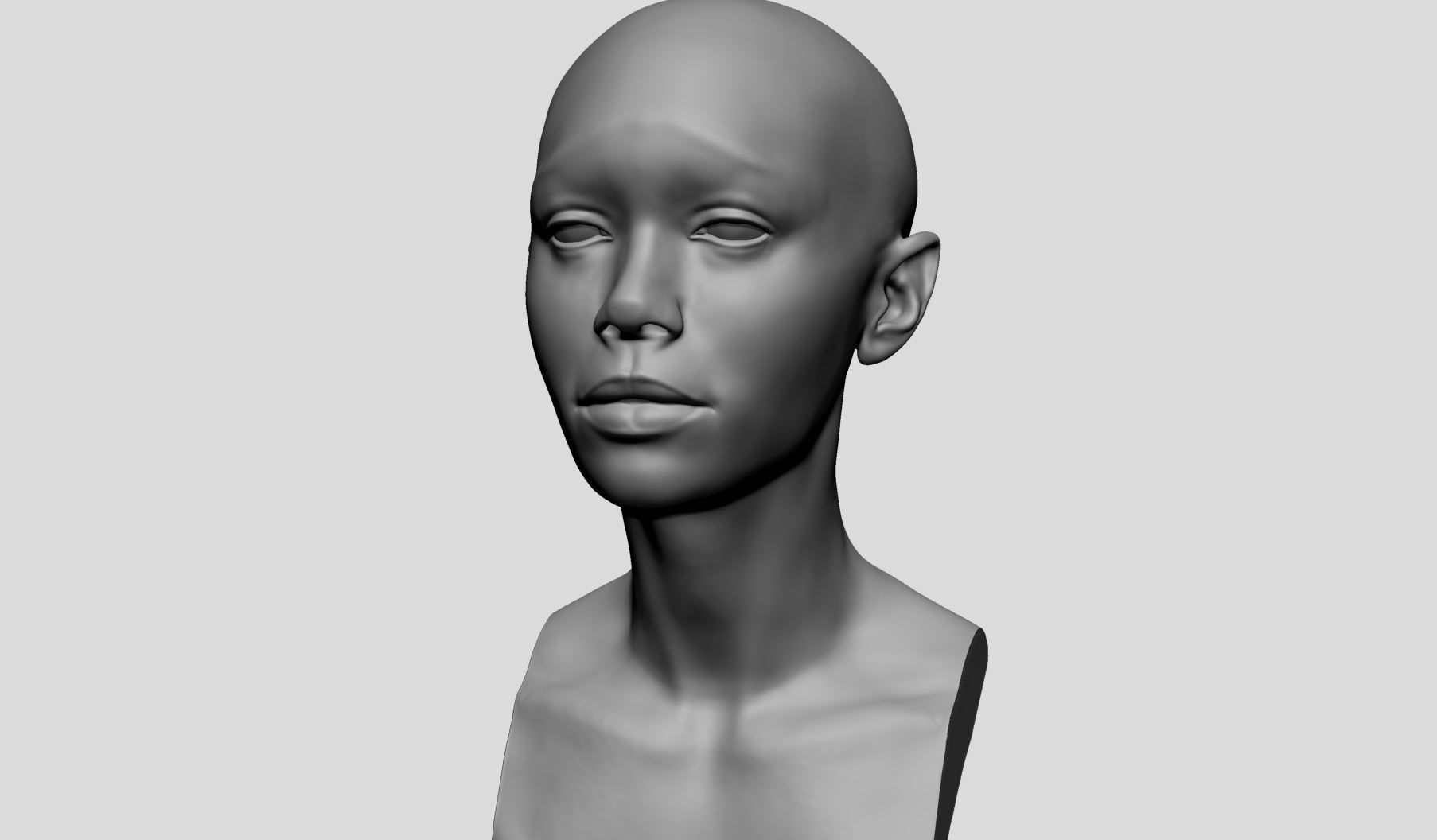 Fantasy Female Head v14 3D model_7