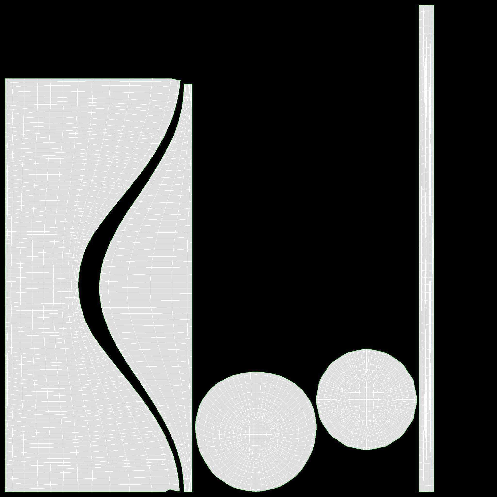 Rattan four chair and table set 03 3D model_10